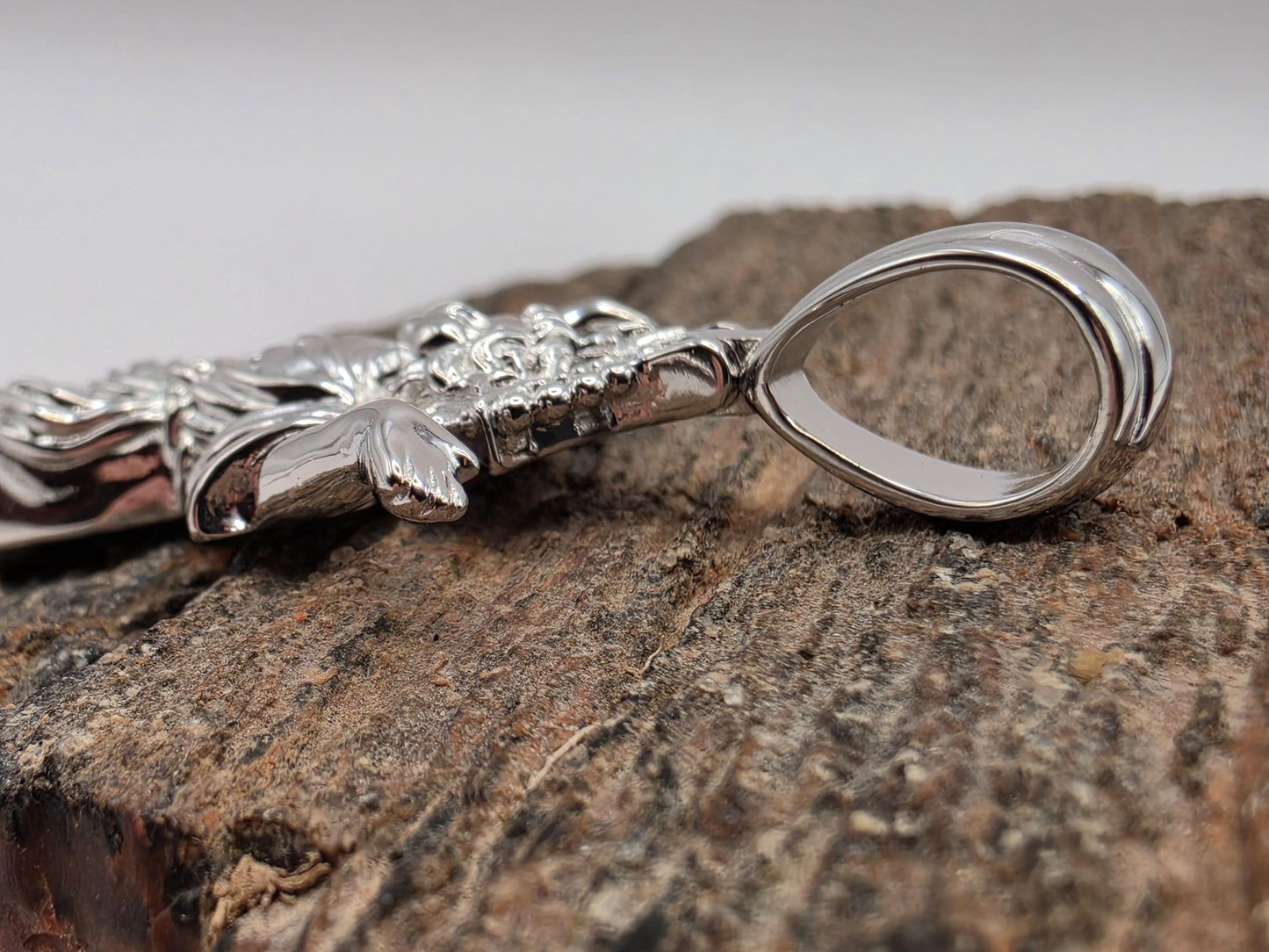 Sterling Silver Divino Niño Pendant Divine Child Jesus 3D Sculpted High Polish 1.375 Inch Religious Catholic Devotional Gift Baptism