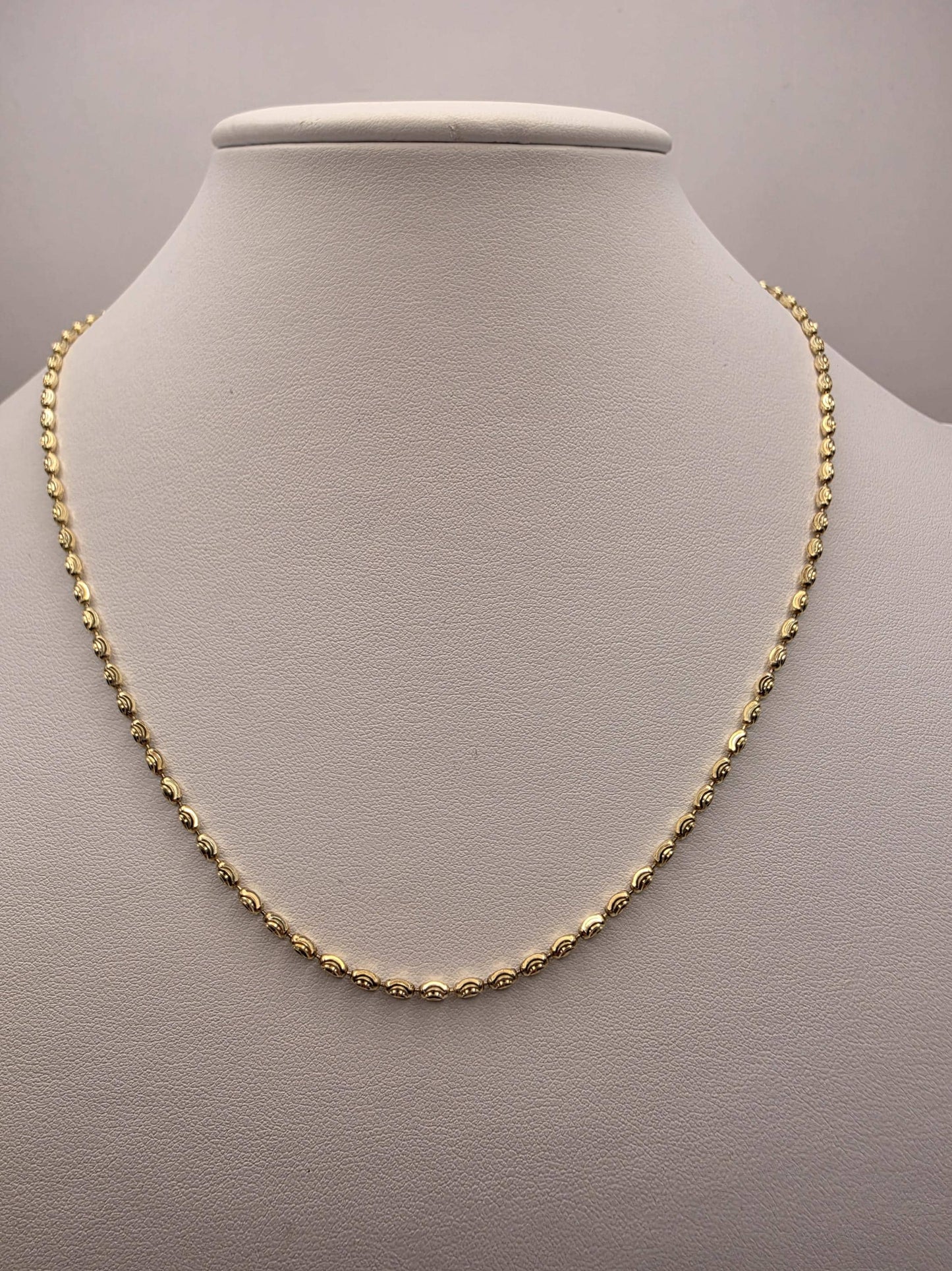 Gold Plated Sterling Silver Mariner Chain Necklace 18 Inch 2.2mm 6.2 Grams Delicate Unisex Everyday Jewelry