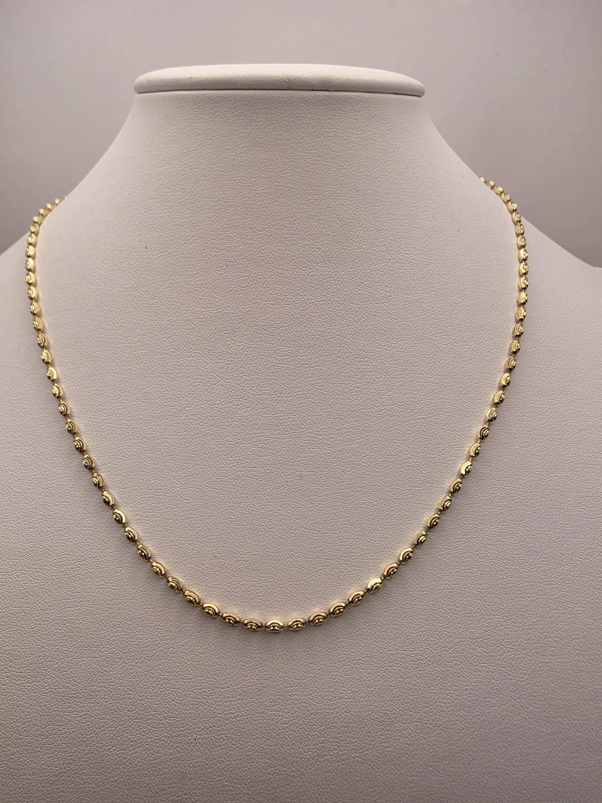 Gold Plated Sterling Silver Mariner Chain Necklace 18 Inch 2.2mm 6.2 Grams Delicate Unisex Everyday Jewelry