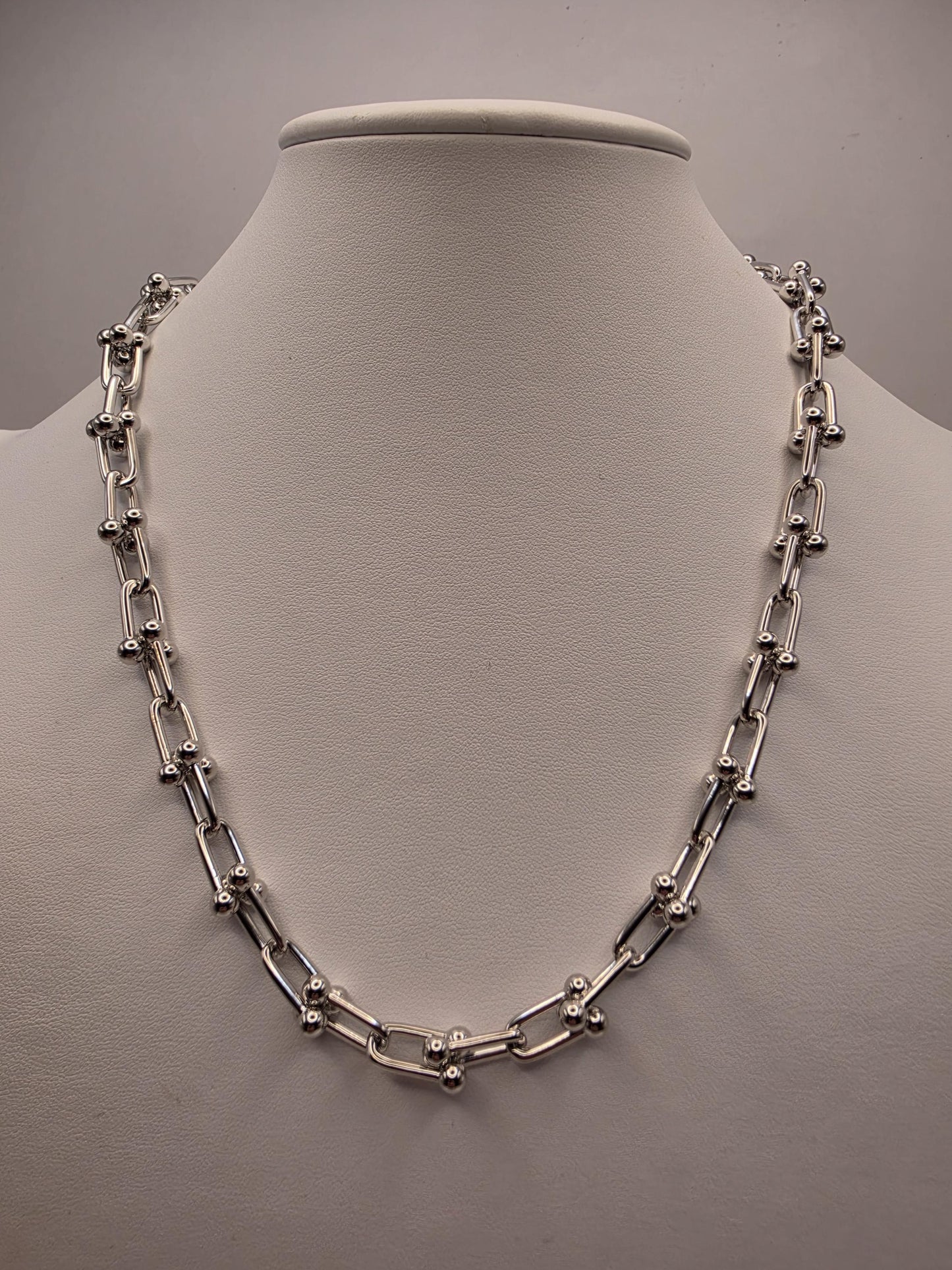 Solid 925 Sterling Silver Ball Link Necklace 9.5mm 20 Inch 74.3 Grams Carabiner Clasp Extra Heavy Unisex Statement Chain