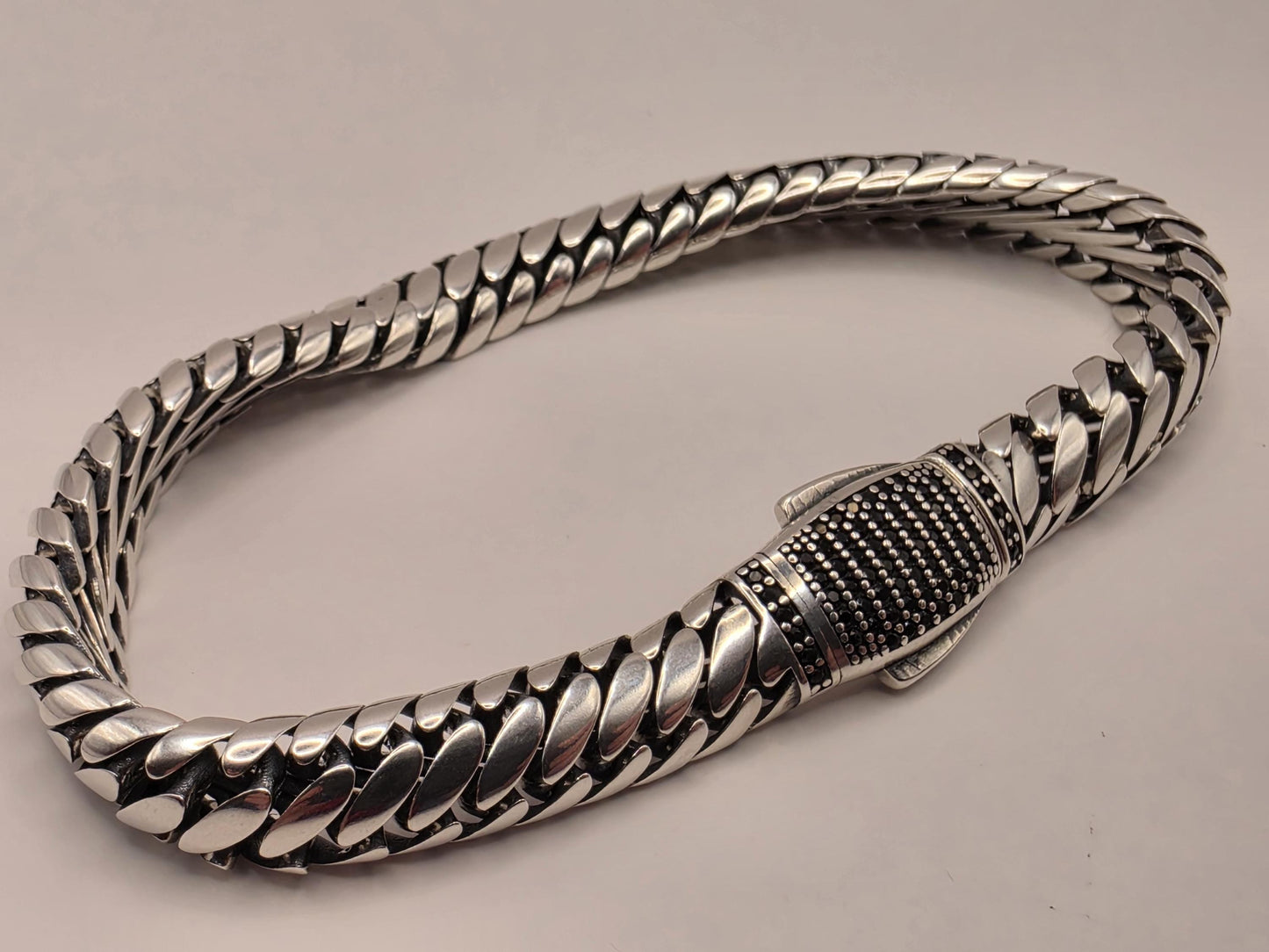 Sterling Silver Curb Bracelet 8" 8.5mm - view 1