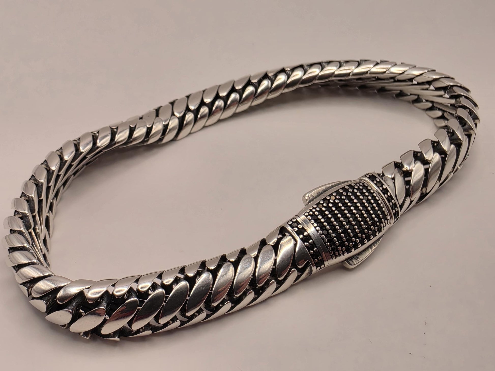 Sterling Silver Curb Bracelet 8" 8.5mm - view 1
