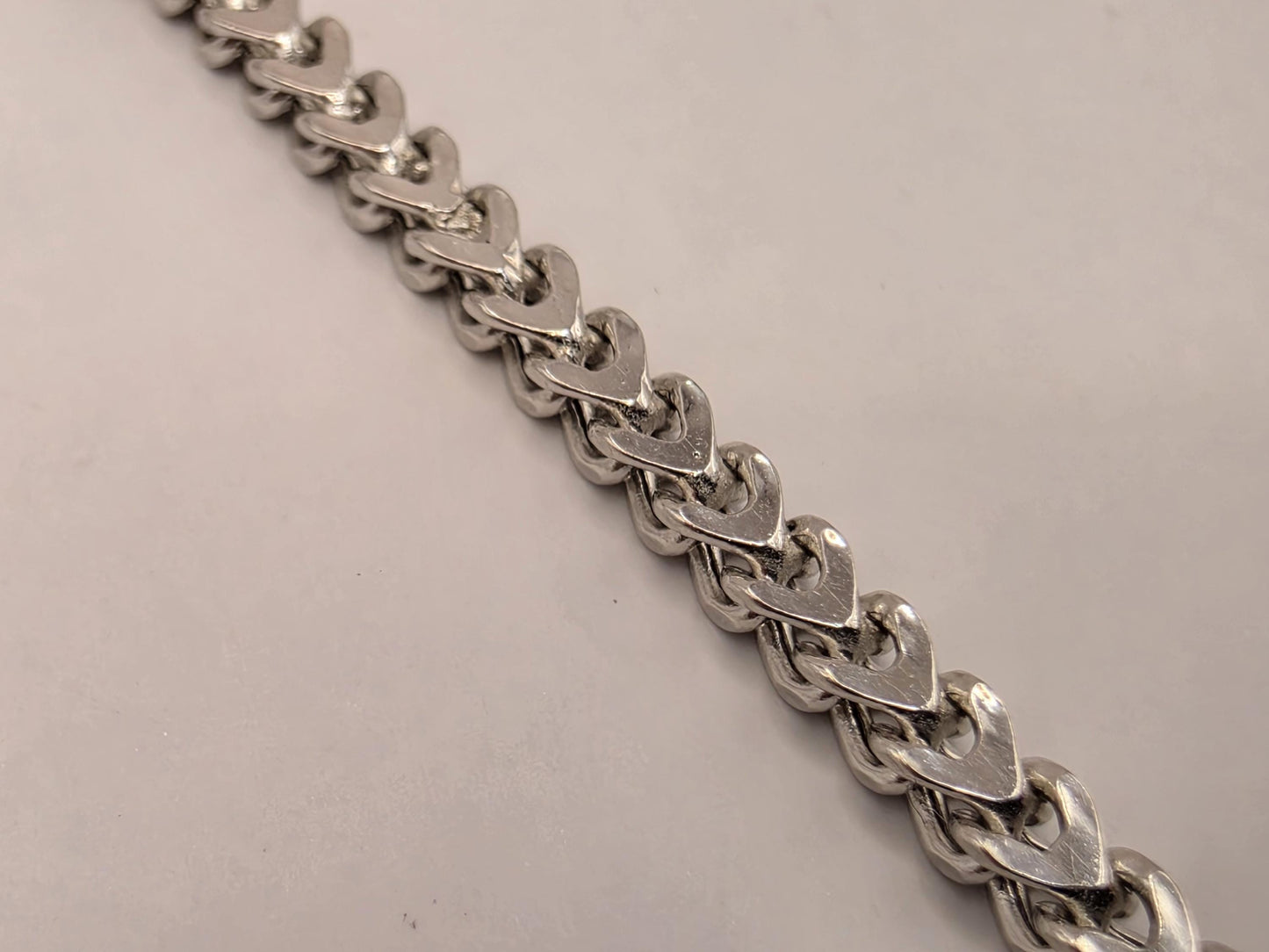 Sterling Silver Textured Link Necklace 22" 2.6mm - view 2