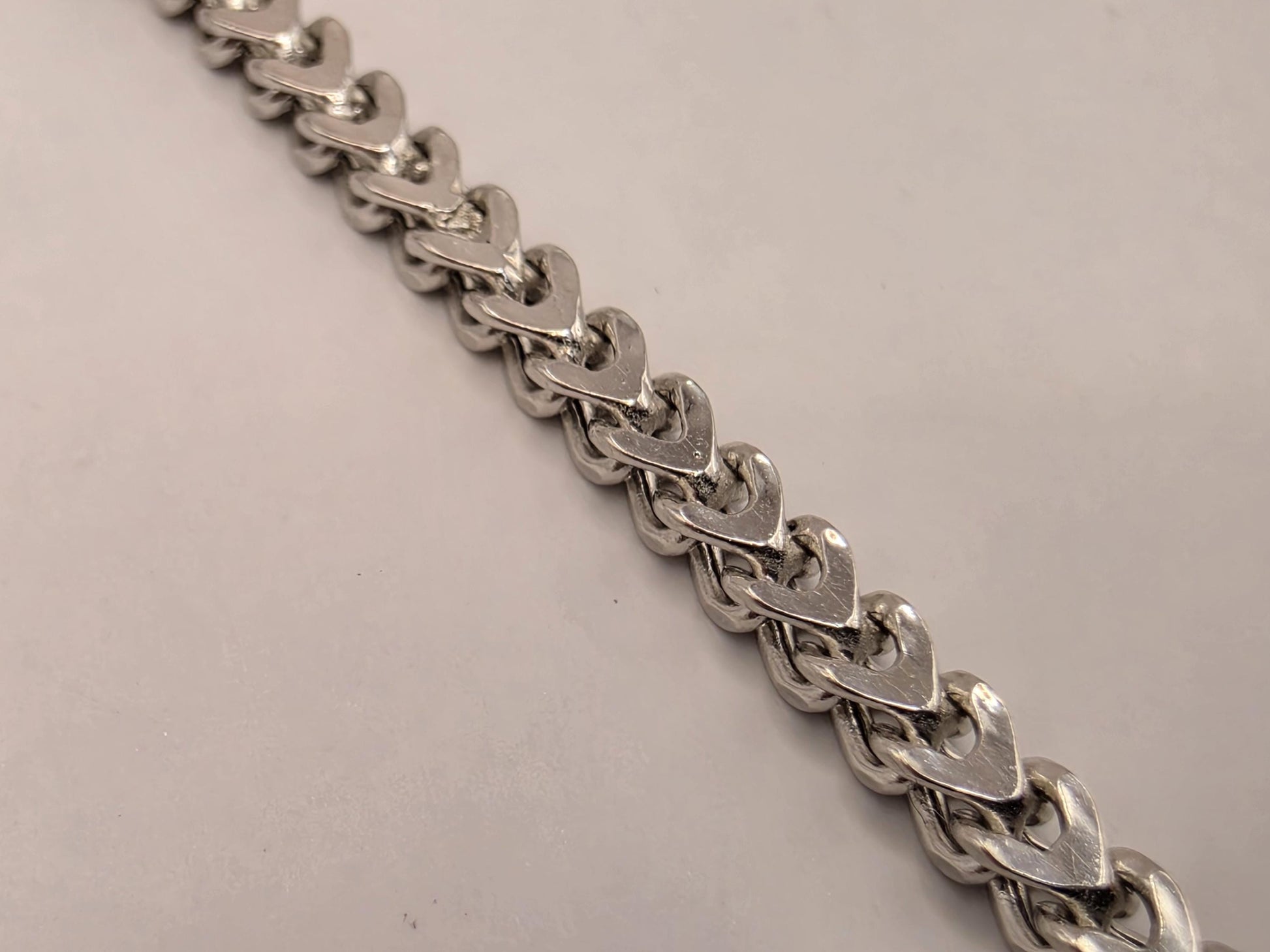 Sterling Silver Textured Link Necklace 22" 2.6mm - view 2