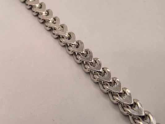 Sterling Silver Textured Link Necklace 22" 2.6mm - view 2
