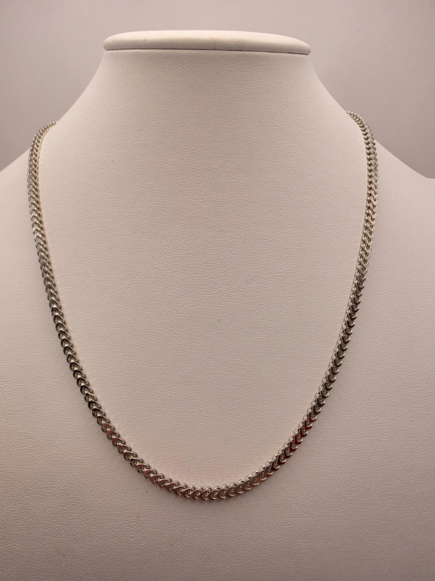 Sterling Silver Flat Wheat Necklace 20" 2.65mm - view 3