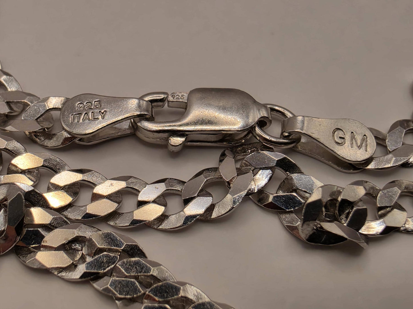 Sterling Silver Flat Curb Necklace 20" 4.5mm - view 4