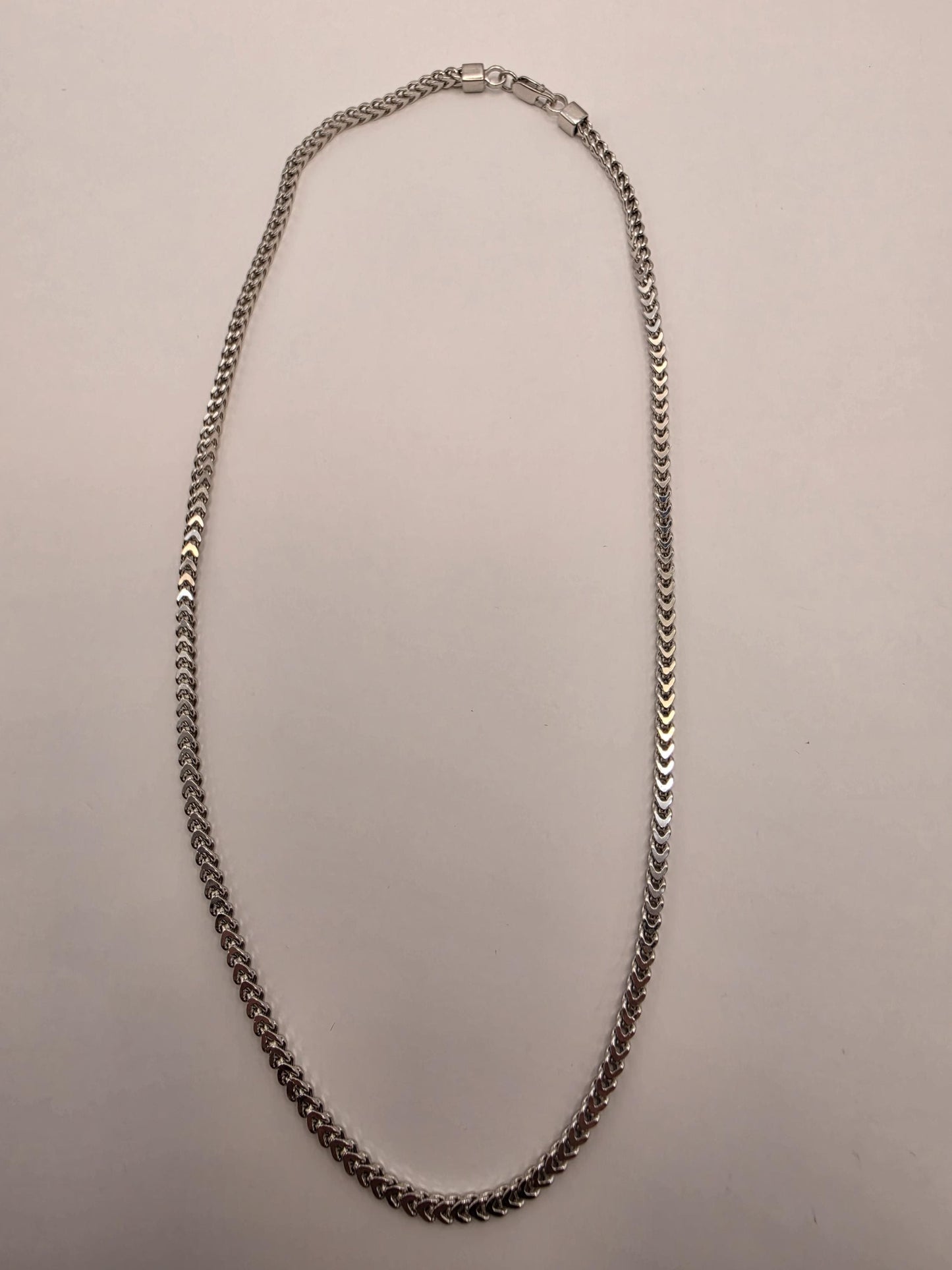 Sterling Silver Franco Chain Necklace 17.5 Inch 3mm 9.4 Grams Unisex Layering Jewelry Gift