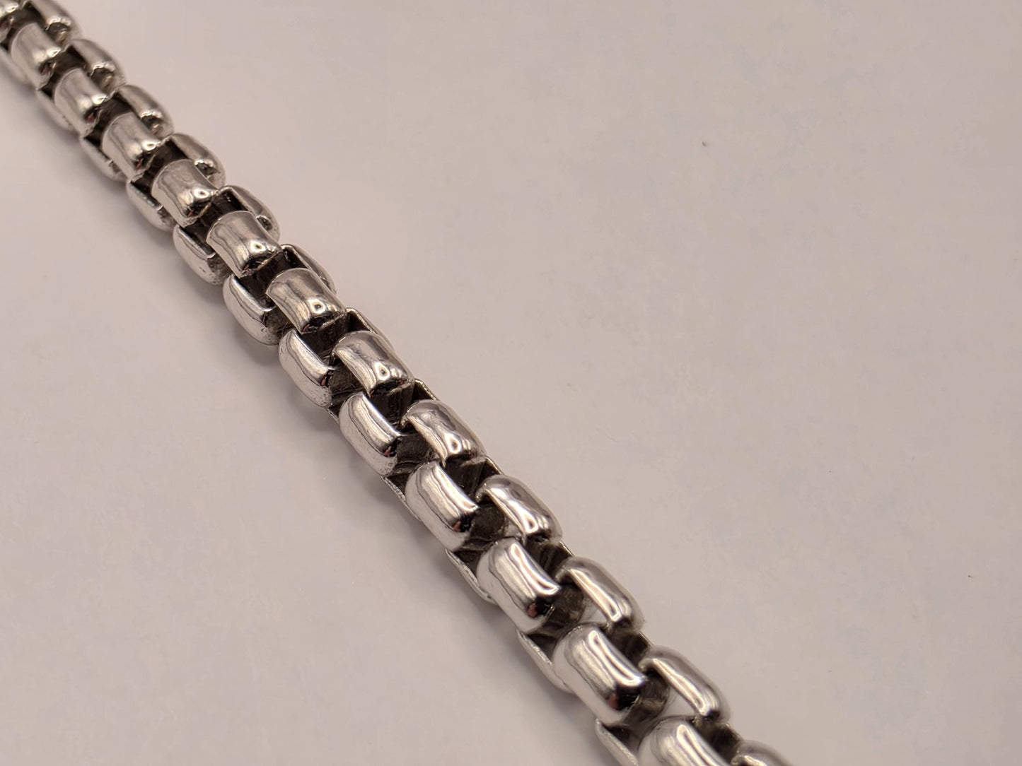 Sterling Silver Box Necklace 24" 3.75mm - view 3