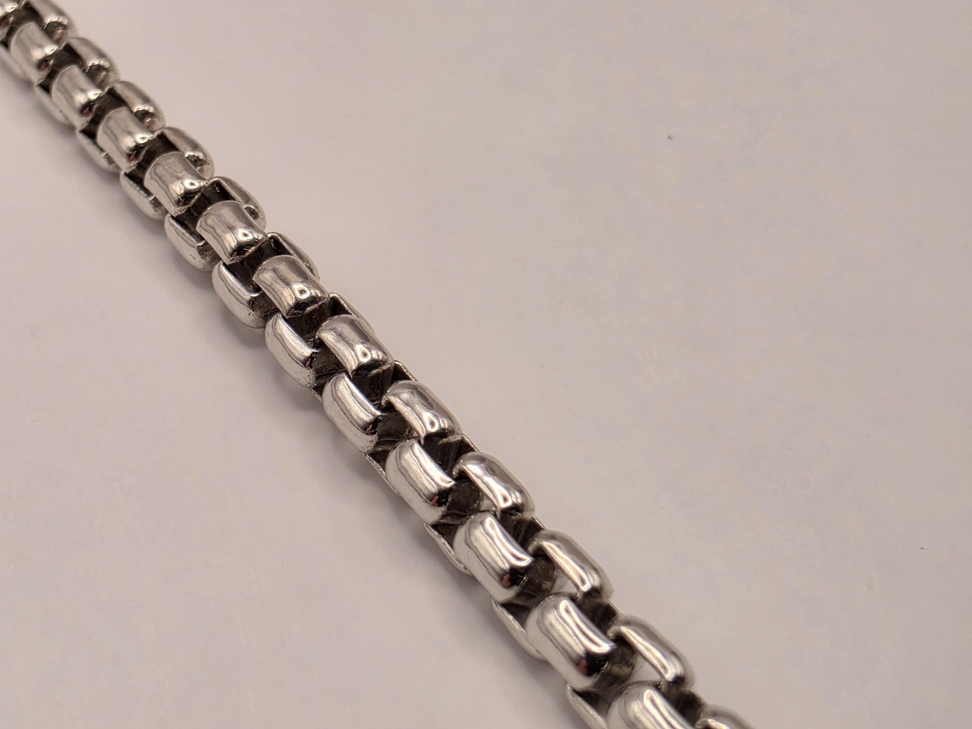 Sterling Silver Box Necklace 24" 3.75mm - view 3