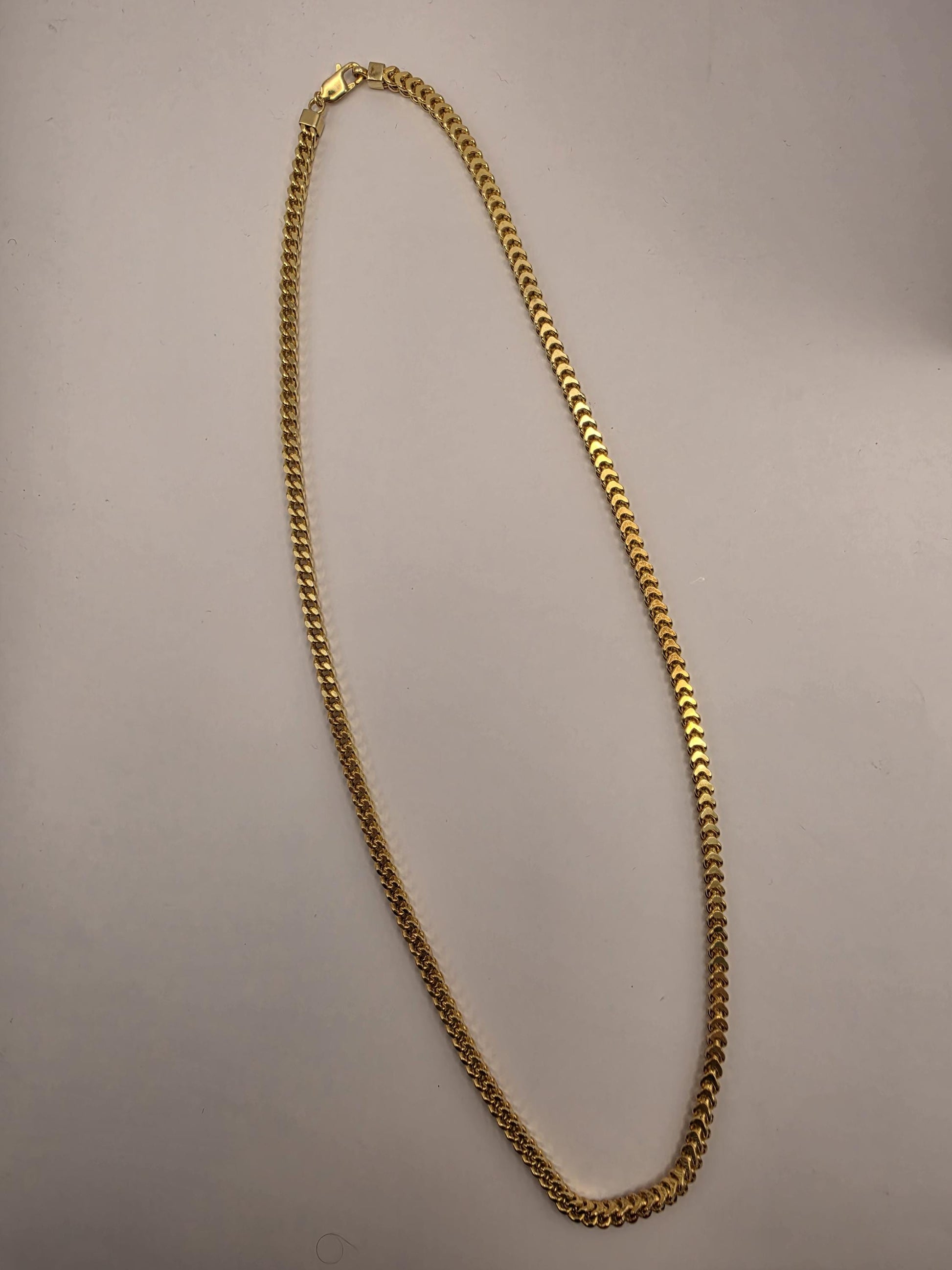 Gold Plated Sterling Silver Curb Necklace 30" 5.5mm - view 5