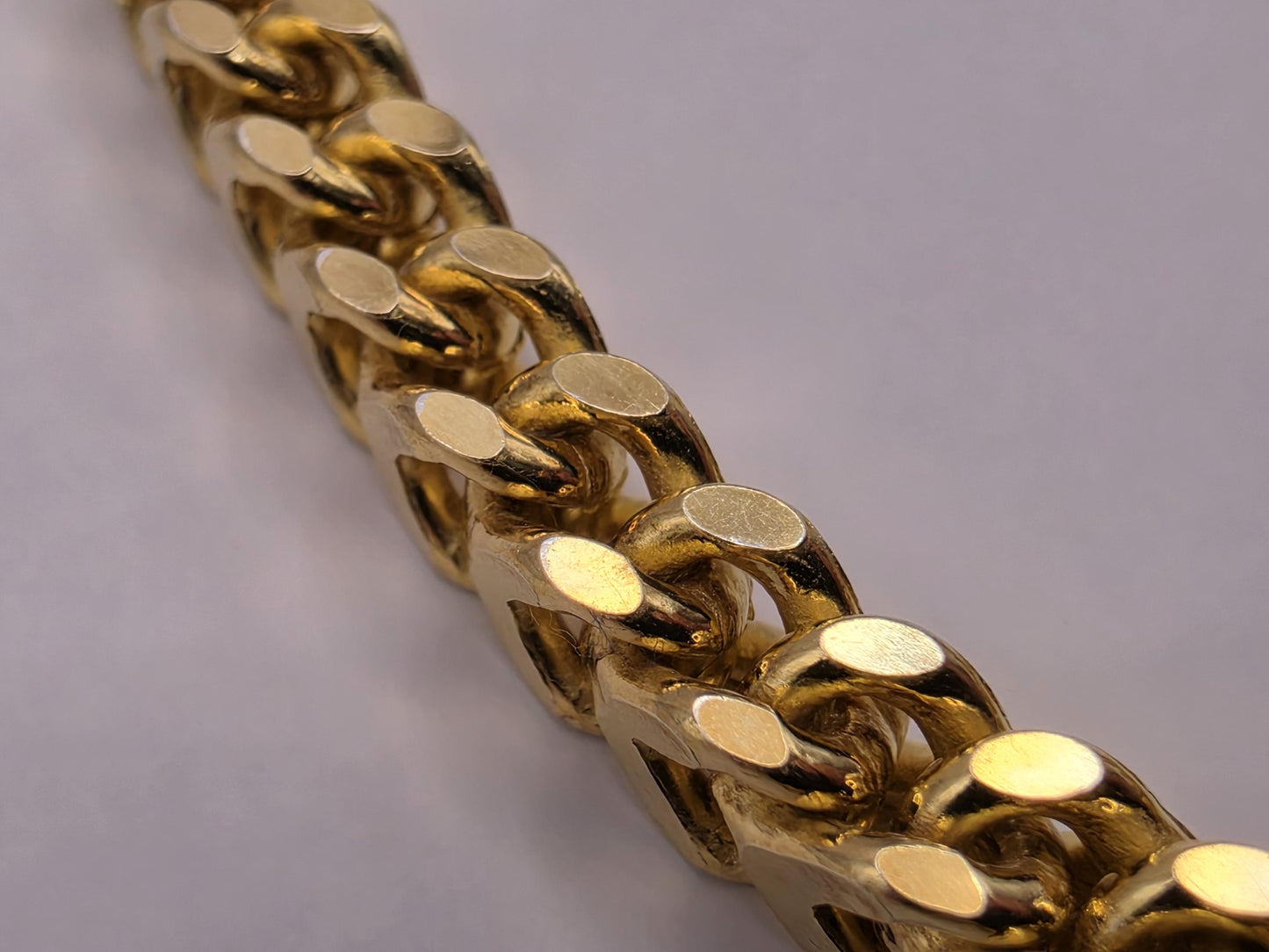 Gold Plated Sterling Silver Curb Necklace 30" 5.5mm - view 4