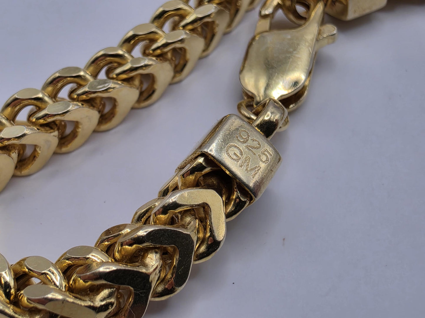 Gold Plated Sterling Silver Curb Necklace 30" 5.5mm - view 6
