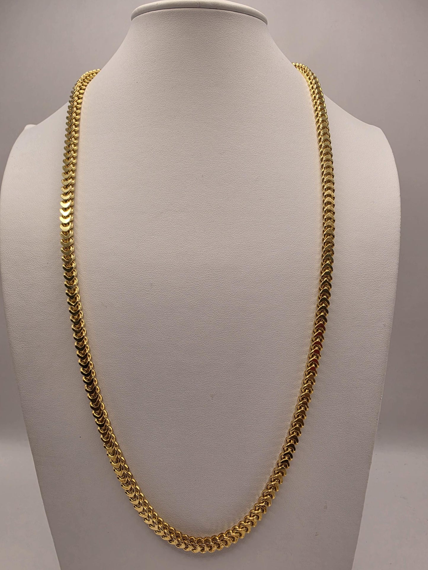 Gold Plated Sterling Silver Curb Necklace 30" 5.5mm - view 3