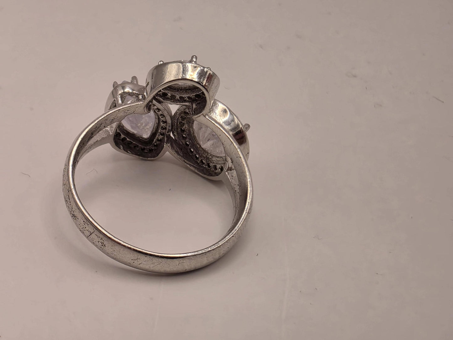 Sterling Silver Raw Crystal Cluster Ring Size 8 - view 3