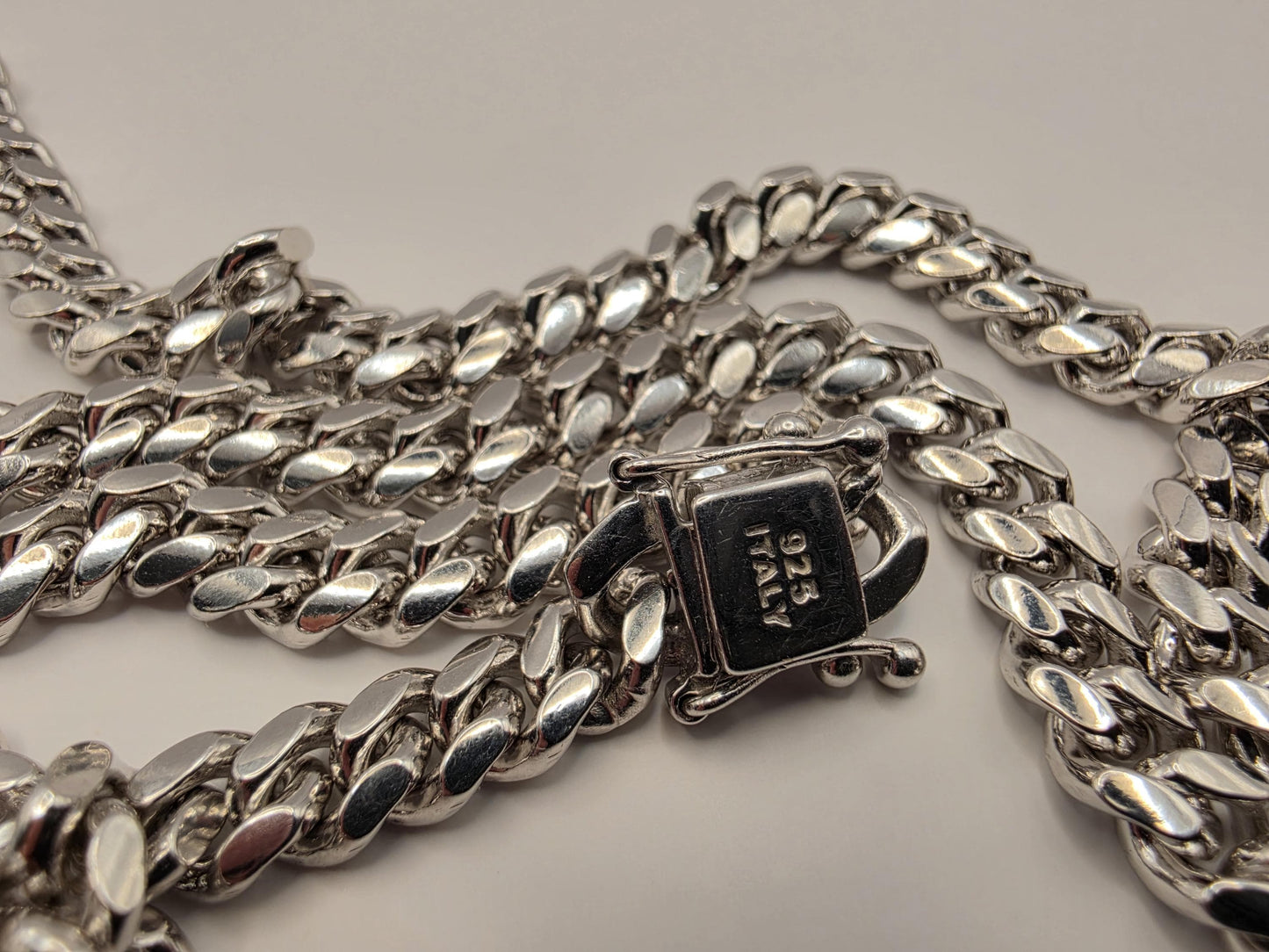 Sterling Silver Cuban Link Chain Necklace 20 Inch 6mm 53.1 Grams Heavy Men's Curb Chain Statement Gift
