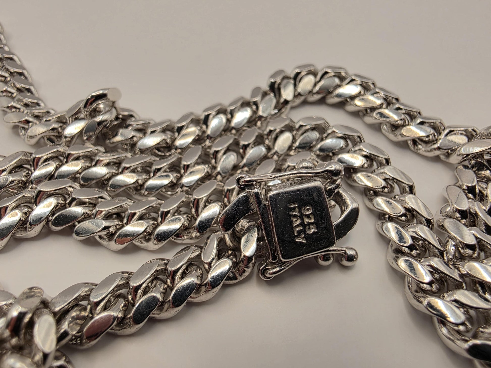 Sterling Silver Cuban Link Chain Necklace 20 Inch 6mm 53.1 Grams Heavy Men's Curb Chain Statement Gift