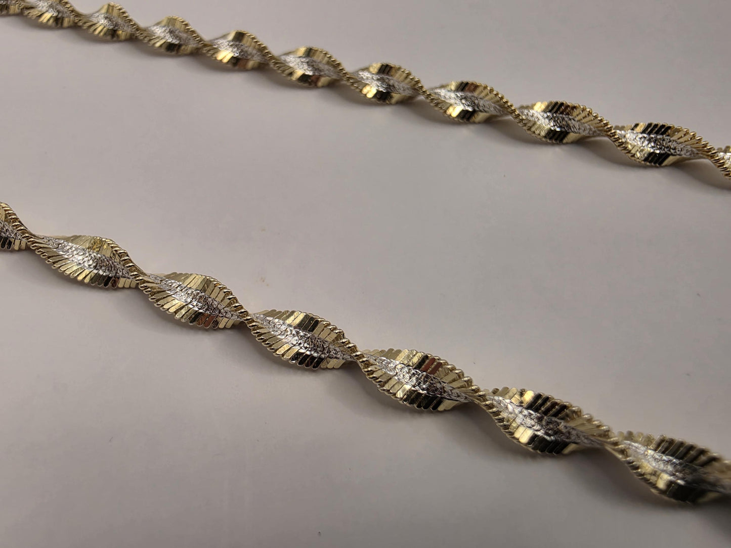 Gold Plated Sterling Silver Rope Chain Necklace 20 Inch 4mm Diamond Cut Twisted Spiral Unisex Jewelry Gift