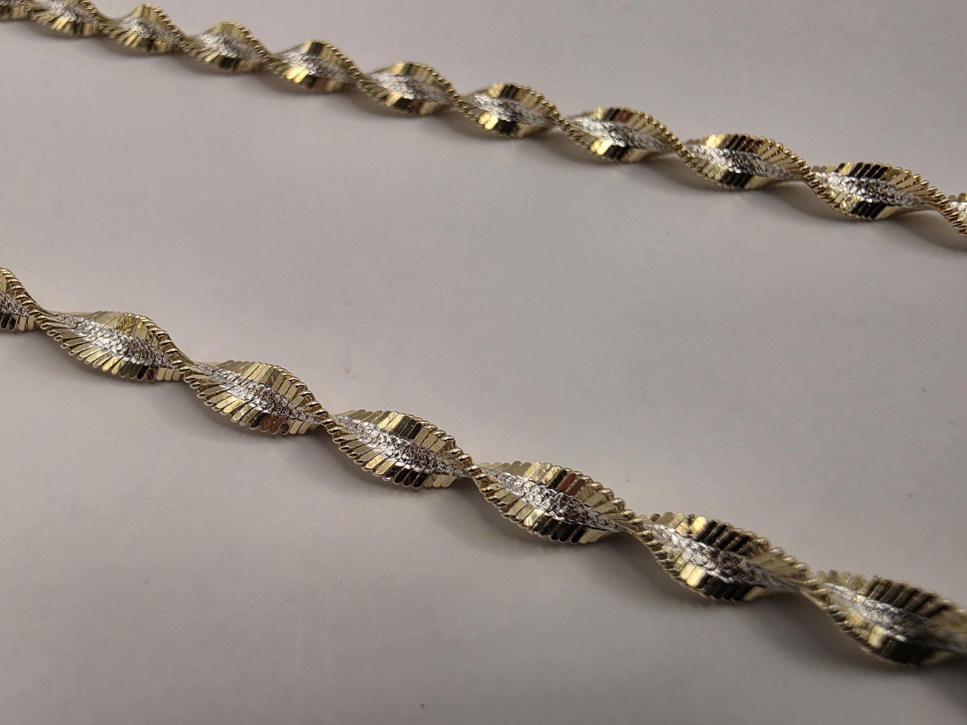Gold Plated Sterling Silver Rope Chain Necklace 20 Inch 4mm Diamond Cut Twisted Spiral Unisex Jewelry Gift