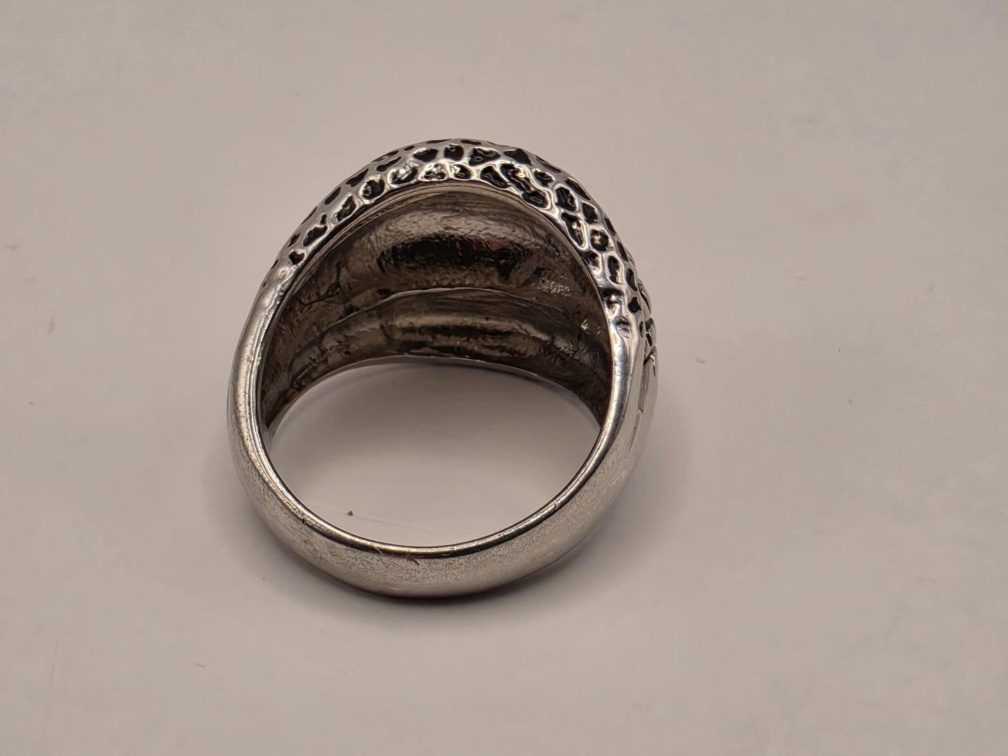 Solid 925 Sterling Silver Braided Dome Ring Size 9 10.2 Grams Wide Oxidized Basket Weave Mens Unisex Statement Gift