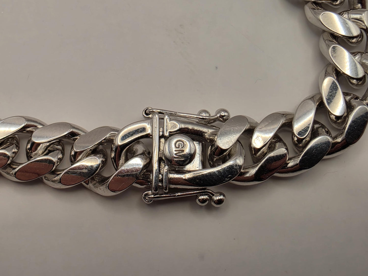 Heavy Sterling Silver Cuban Link Chain 22 Inch 9.5mm Mens 118.1 Grams Thick Curb Necklace Box Clasp Statement Gift