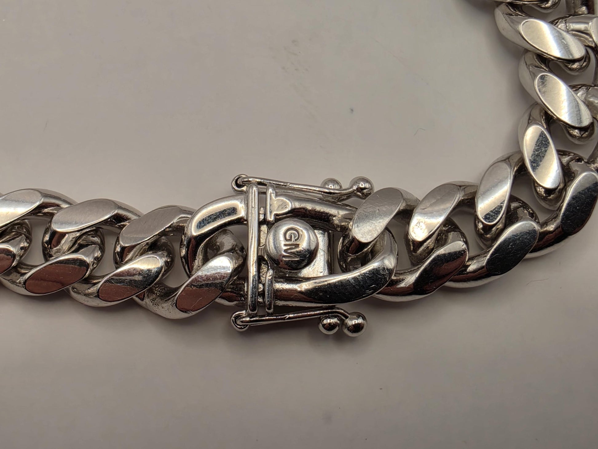 Heavy Sterling Silver Cuban Link Chain 22 Inch 9.5mm Mens 118.1 Grams Thick Curb Necklace Box Clasp Statement Gift