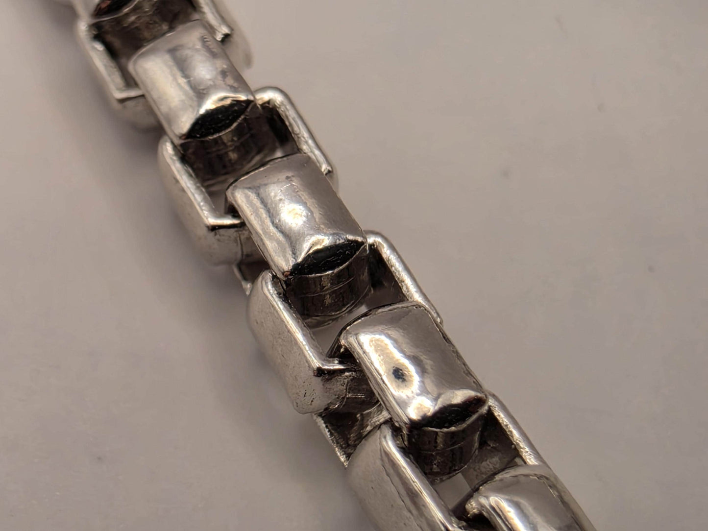 Sterling Silver Box Chain Necklace 22 Inch 3.8mm Mens Square Link 34.4 Grams Unisex Everyday Chain Jewelry Gift for Him