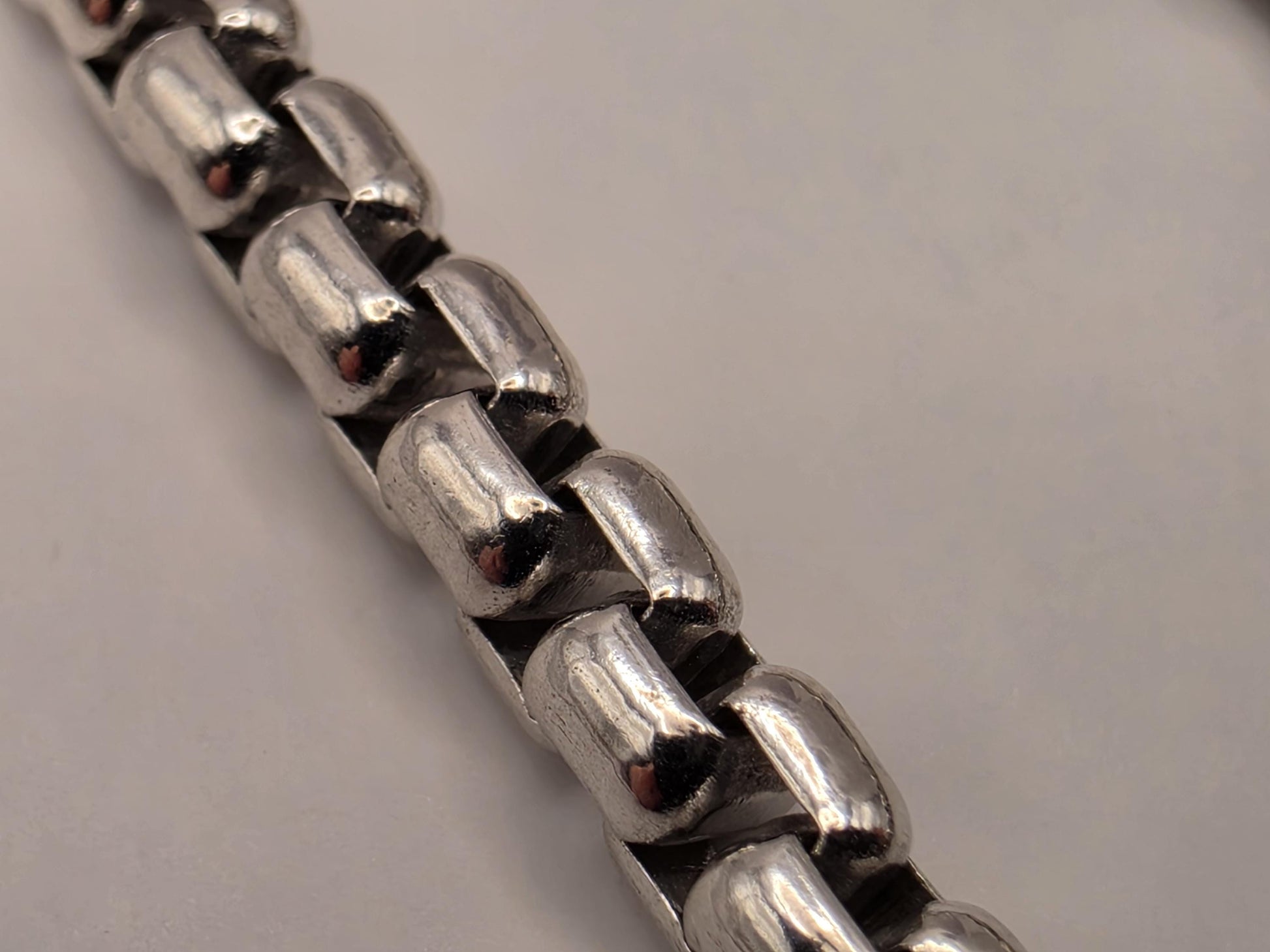 Sterling Silver Box Chain Necklace 20 Inch 3.55mm Mens Square Link 30.8 Grams Unisex Everyday Layering Jewelry Gift