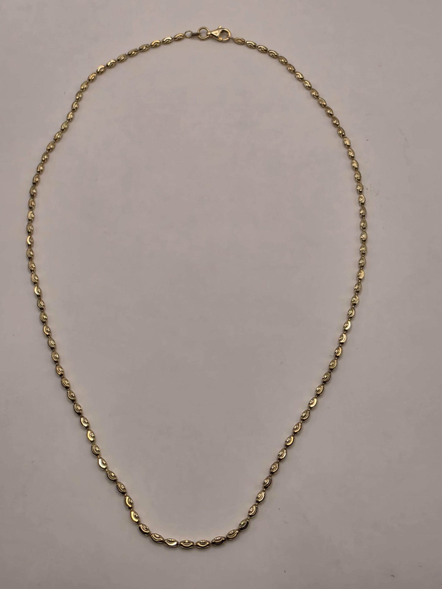 Gold Plated Sterling Silver Mariner Chain Necklace 18 Inch 2.2mm 6.2 Grams Delicate Unisex Everyday Jewelry