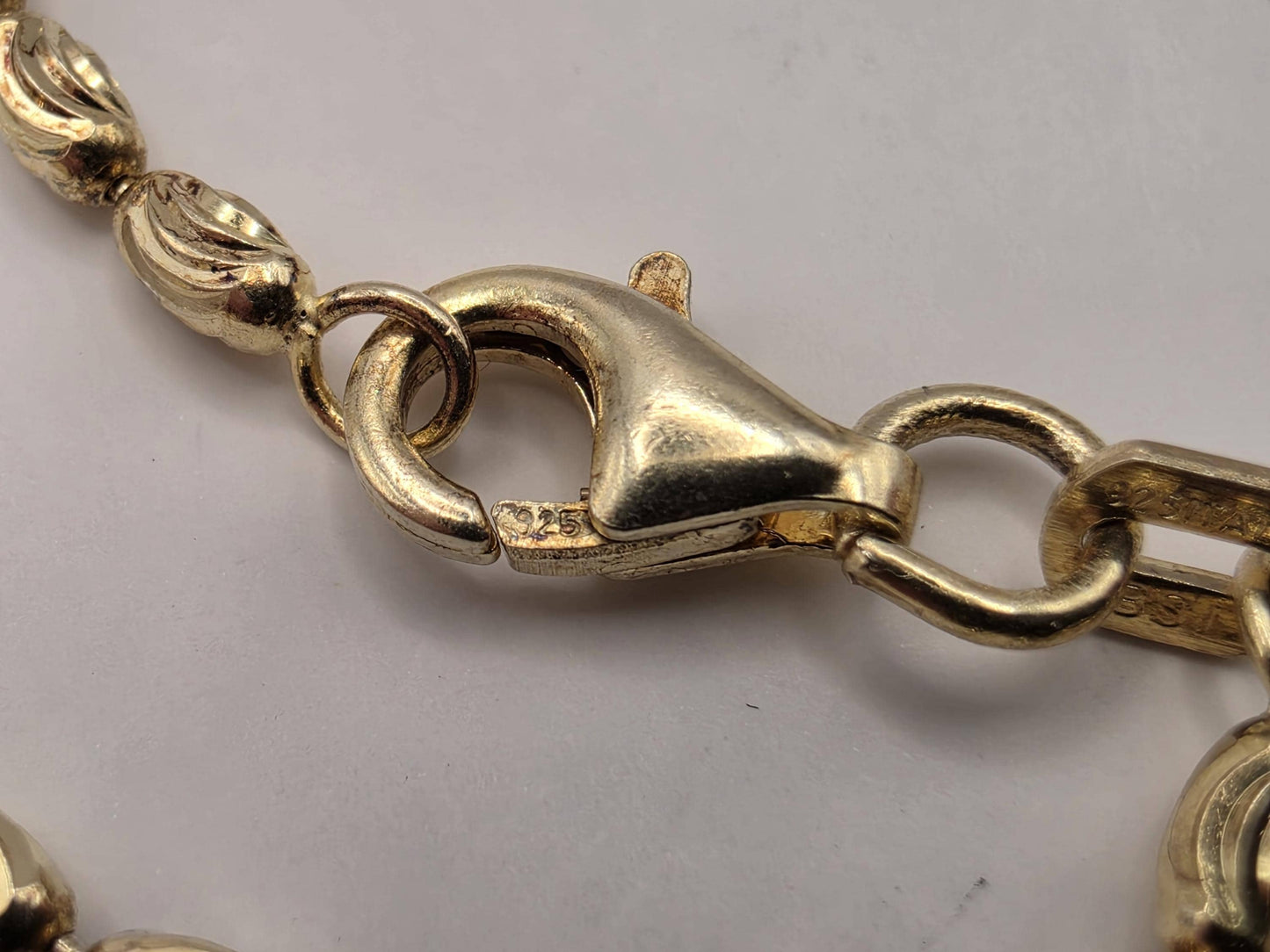Gold Plated Sterling Silver Mariner Chain Necklace 18 Inch 2.2mm 6.2 Grams Delicate Unisex Everyday Jewelry