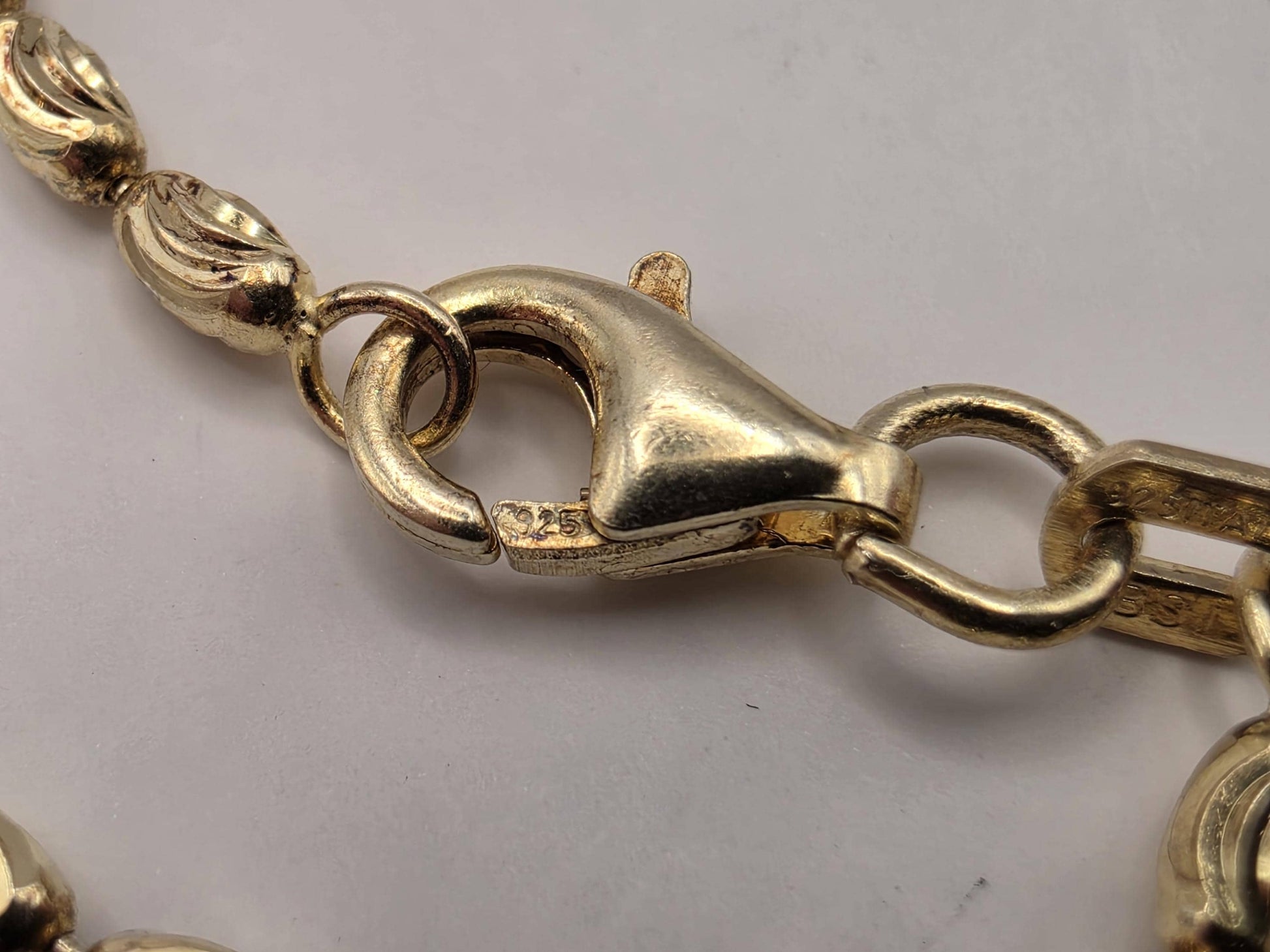 Gold Plated Sterling Silver Mariner Chain Necklace 18 Inch 2.2mm 6.2 Grams Delicate Unisex Everyday Jewelry