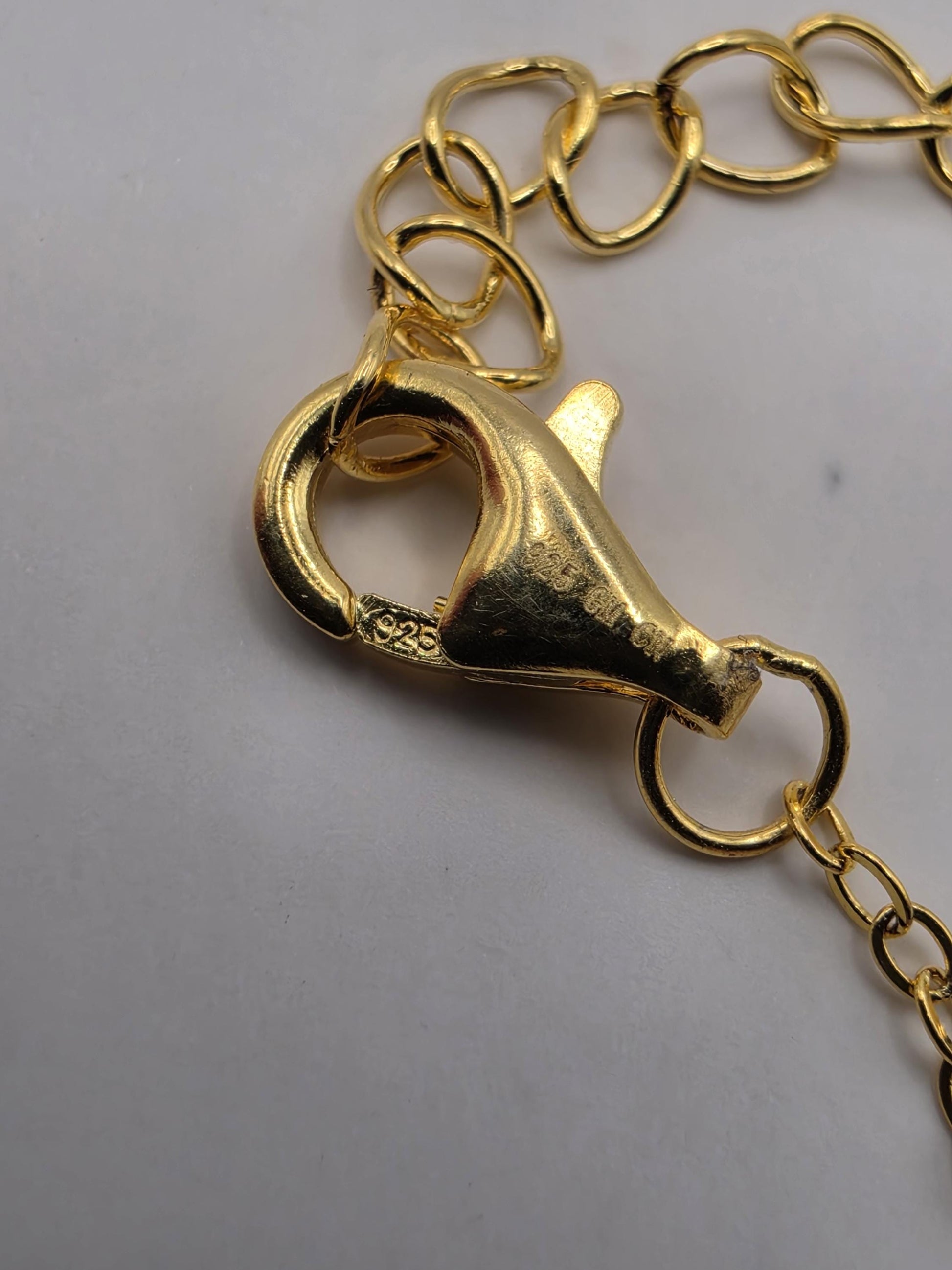 Gold Plated Sterling Silver Puffy Teardrop Pendant Necklace 18 Inch 4.6 Grams Minimalist Sculptural Jewelry