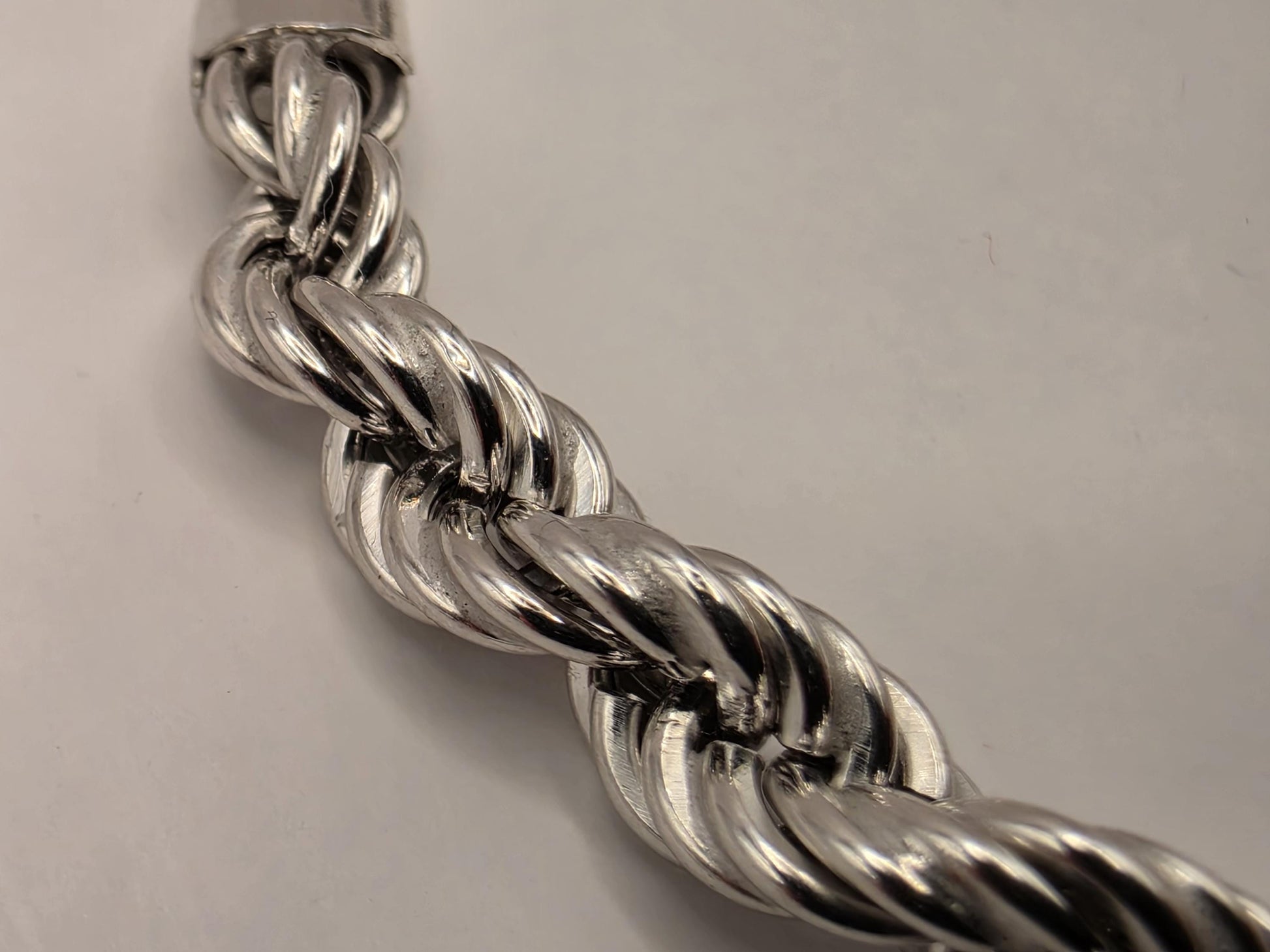 Sterling Silver Rope Bracelet 8" 6.25mm - view 5