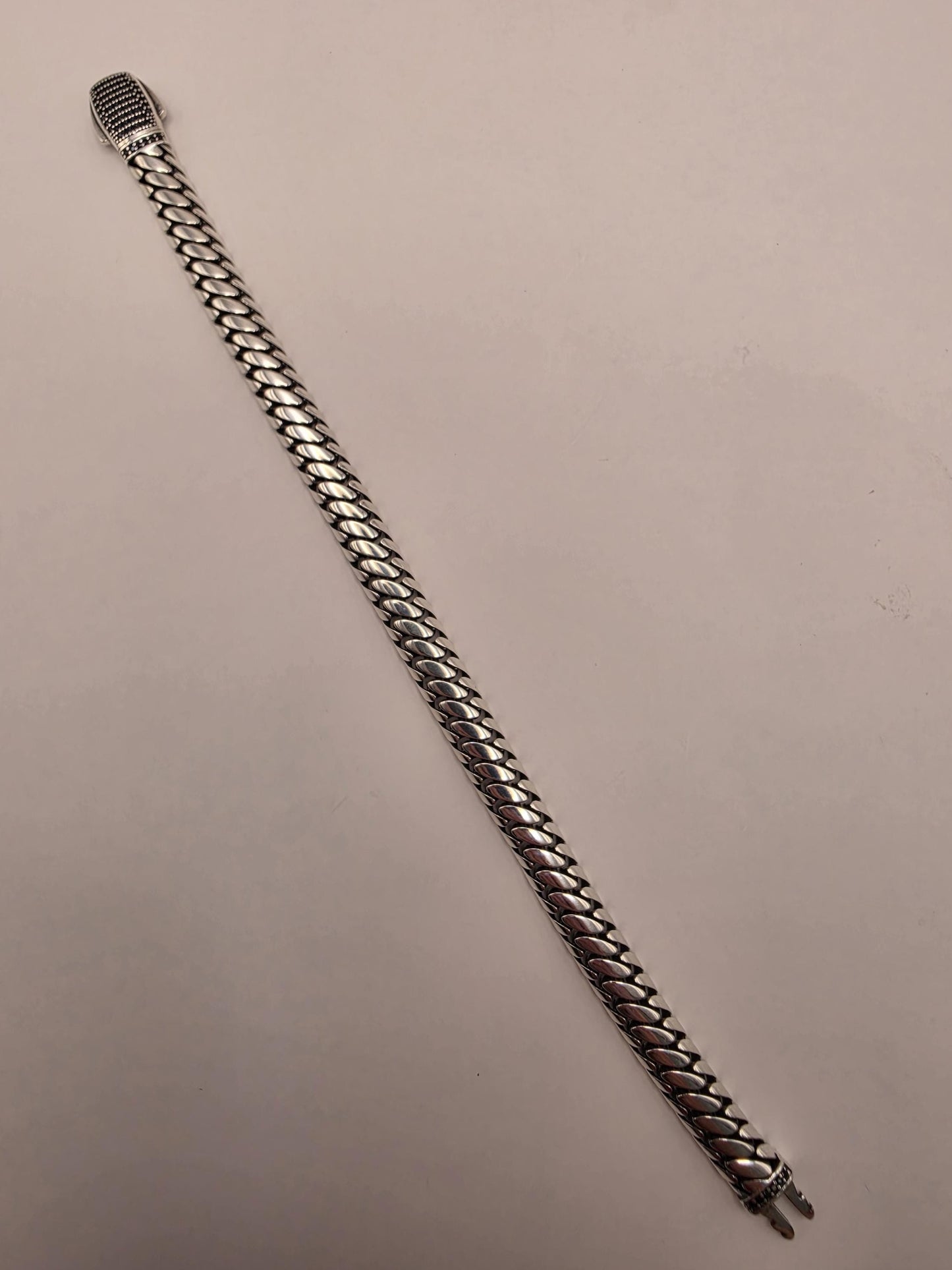 Sterling Silver Curb Bracelet 8" 8.5mm - view 4