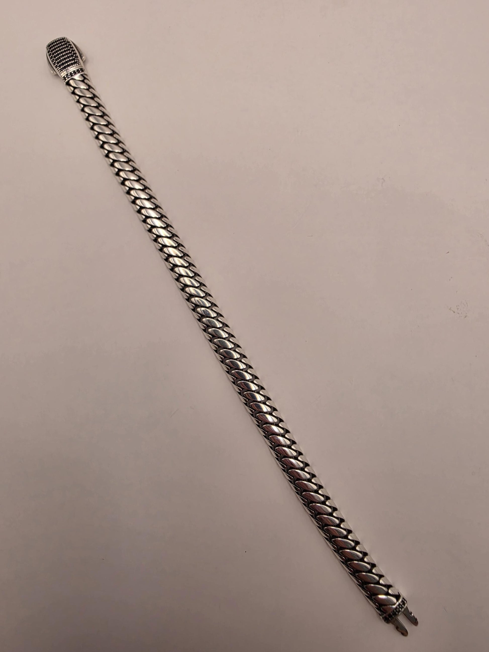 Sterling Silver Curb Bracelet 8" 8.5mm - view 4