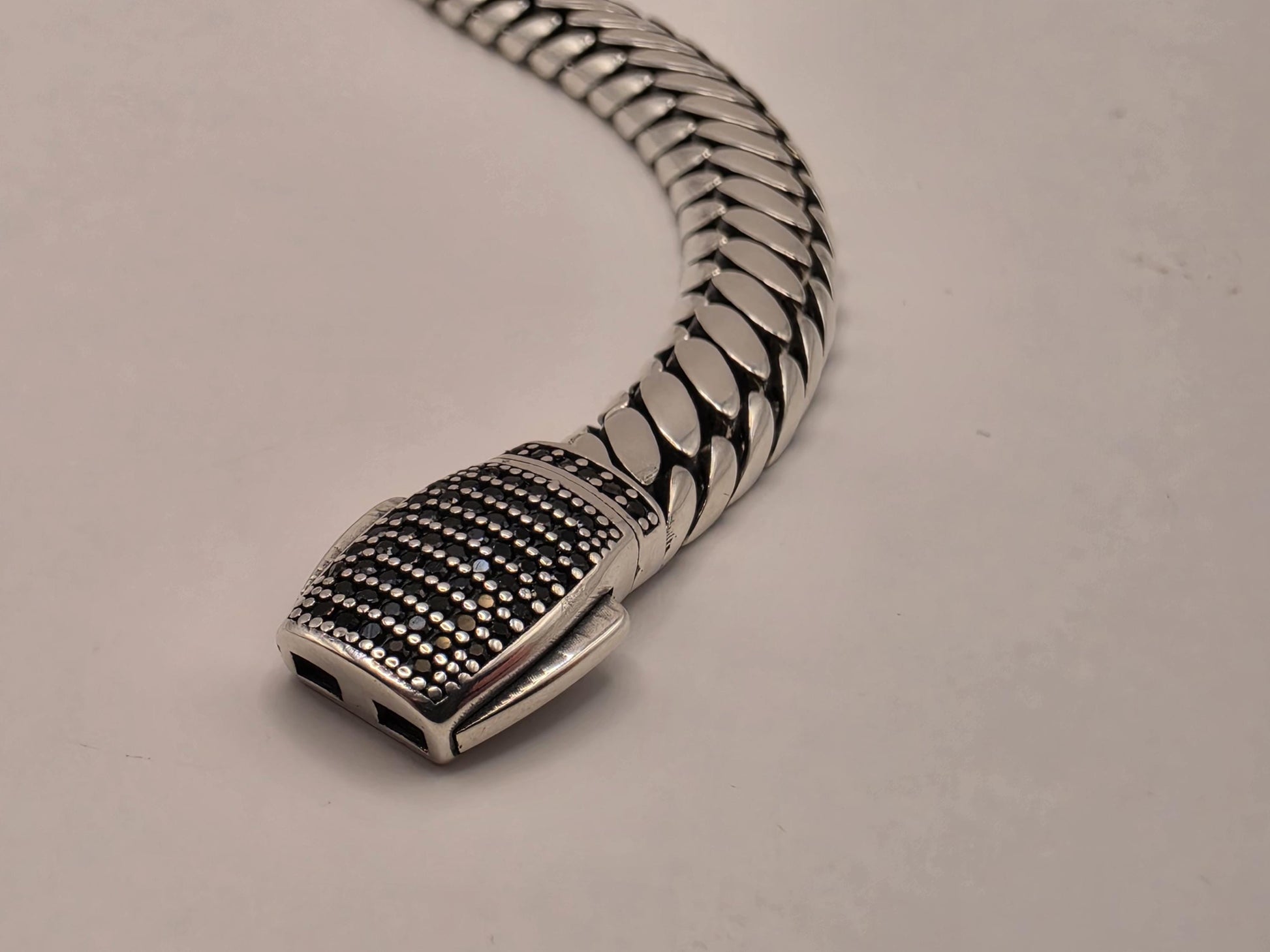 Sterling Silver Curb Bracelet 8" 8.5mm - view 5