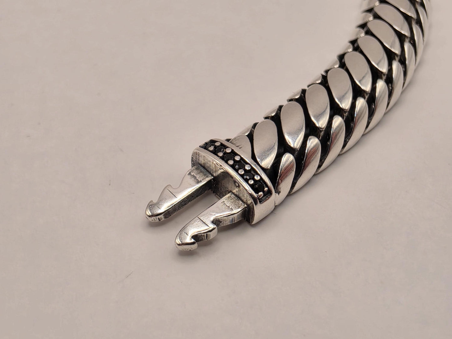 Sterling Silver Curb Bracelet 8" 8.5mm - view 6