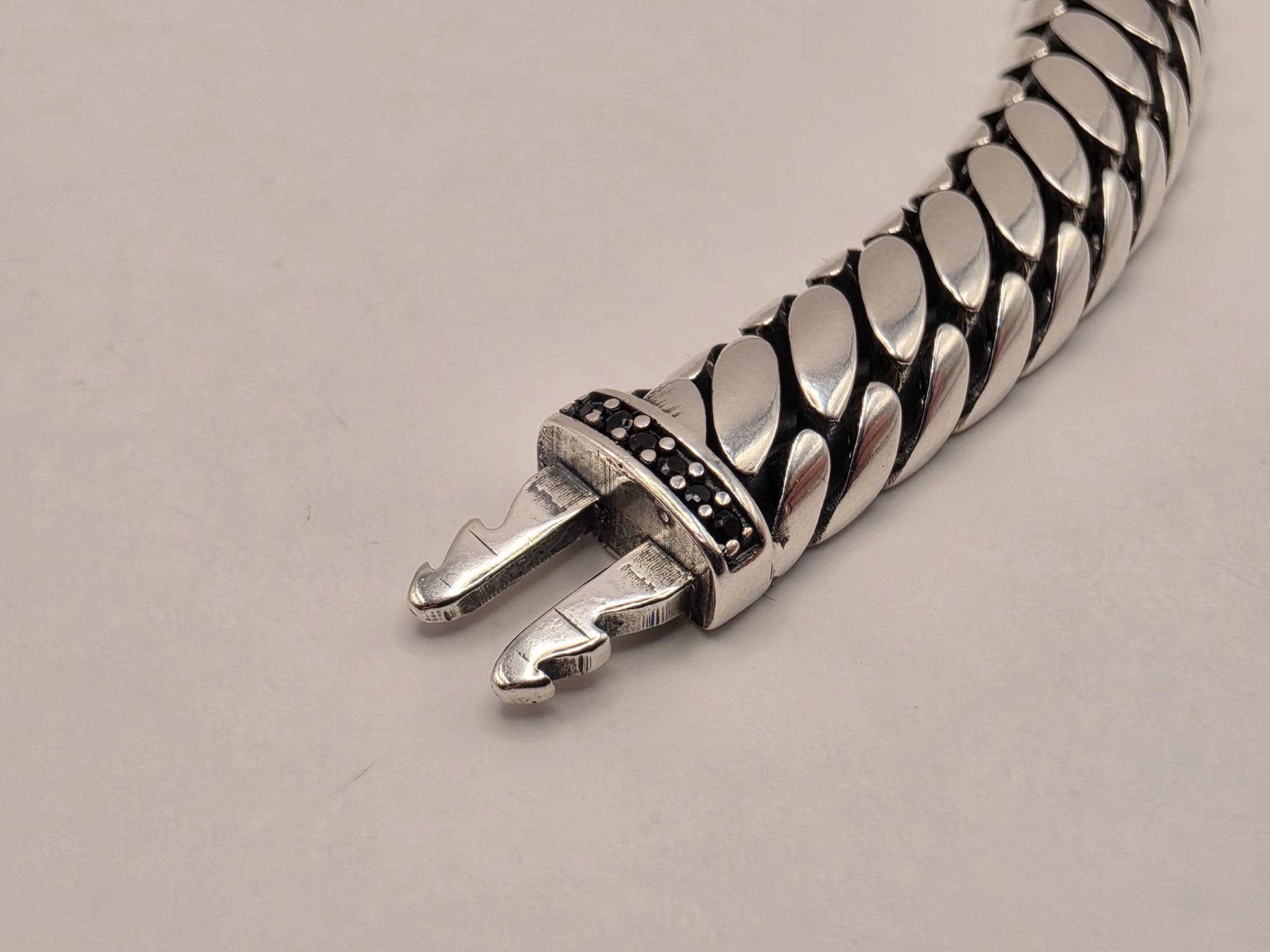 Sterling Silver Curb Bracelet 8" 8.5mm - view 6