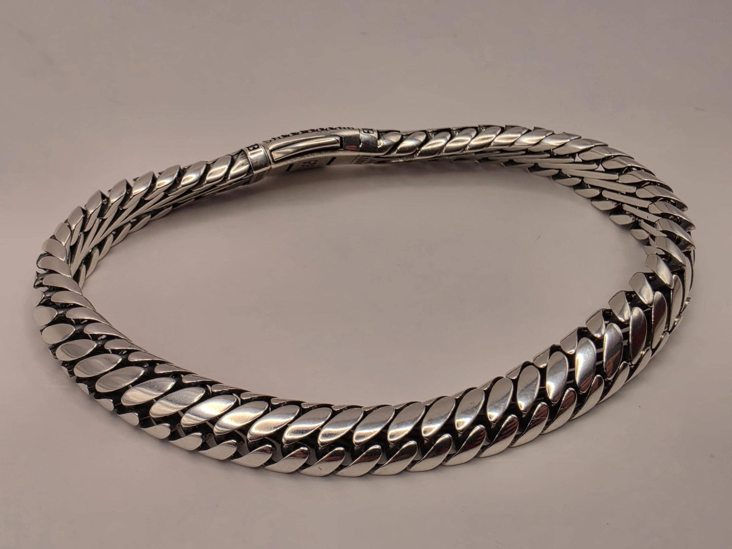 Sterling Silver Curb Bracelet 8" 8.5mm - view 7