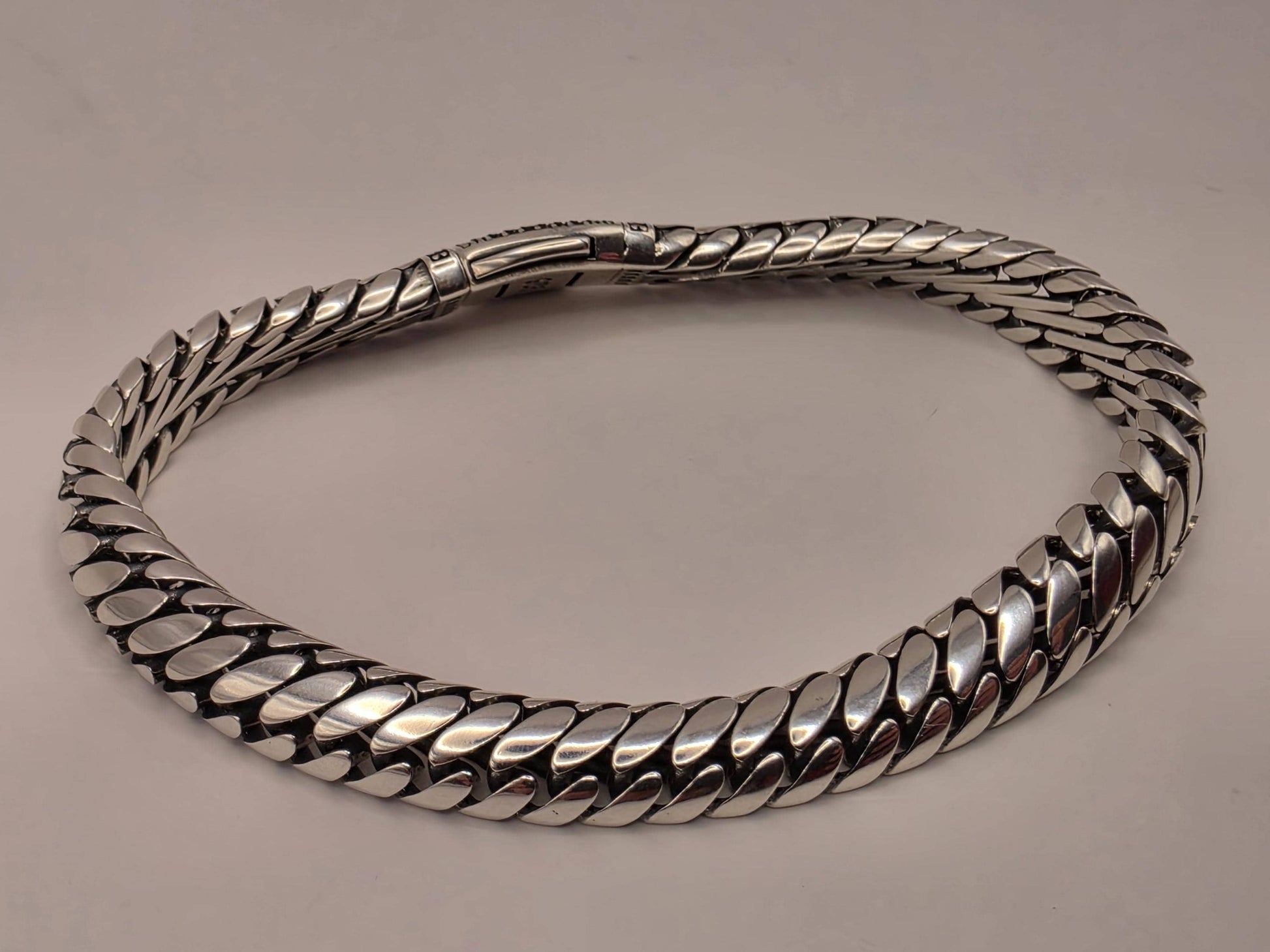 Sterling Silver Curb Bracelet 8" 8.5mm - view 7