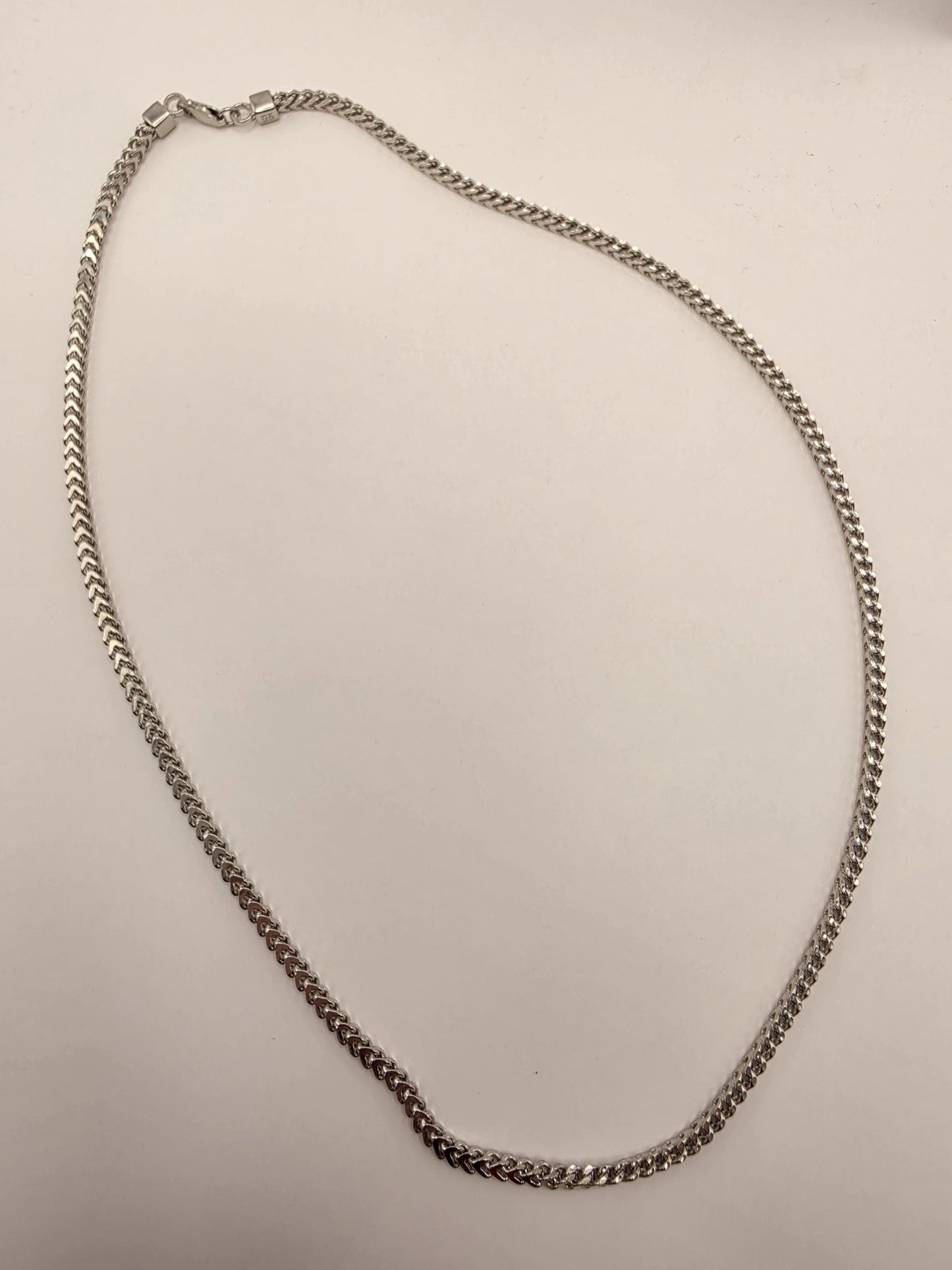 Sterling Silver Flat Wheat Necklace 20" 2.65mm - view 4