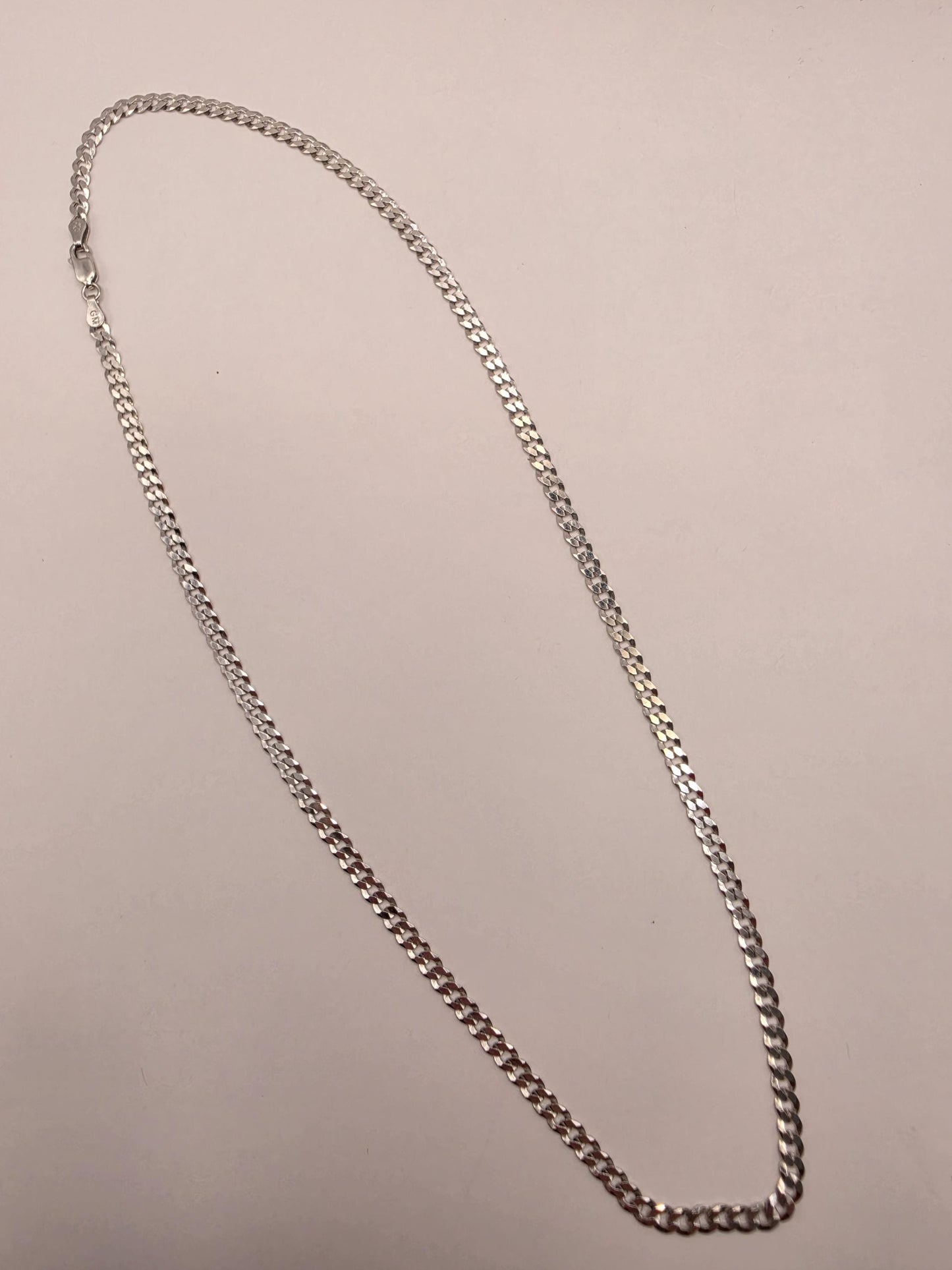 Sterling Silver Flat Curb Necklace 20" 4.5mm - view 3