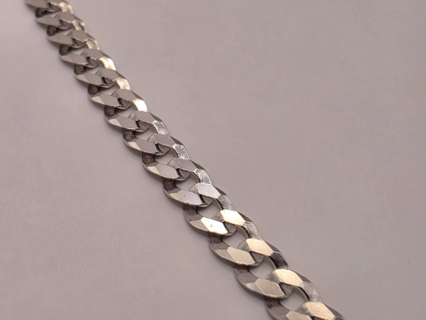 Sterling Silver Flat Curb Necklace 20" 4.5mm - view 2
