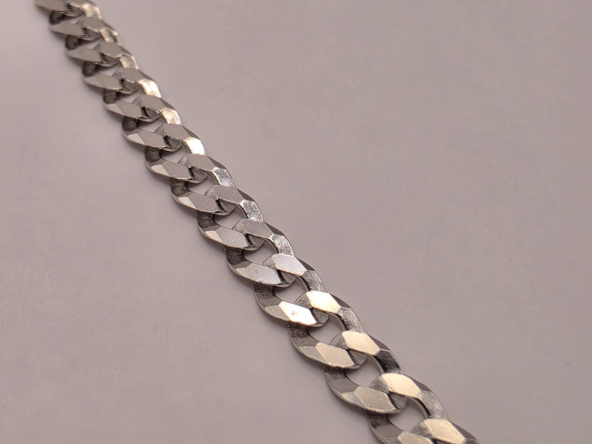 Sterling Silver Flat Curb Necklace 20" 4.5mm - view 2