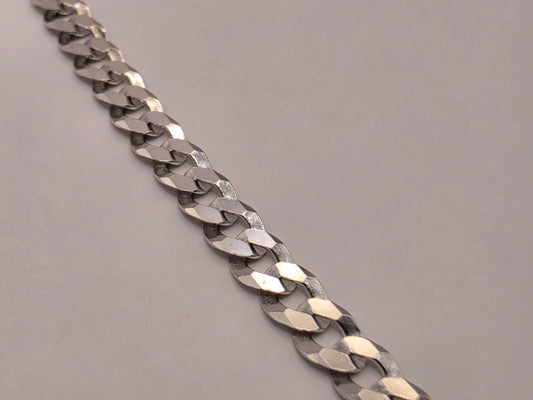 Sterling Silver Flat Curb Necklace 20" 4.5mm - view 2