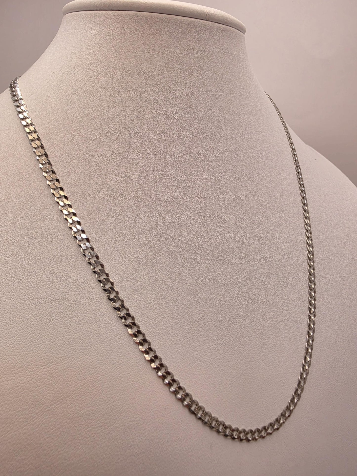 Sterling Silver Flat Curb Necklace 20" 4.5mm - view 1