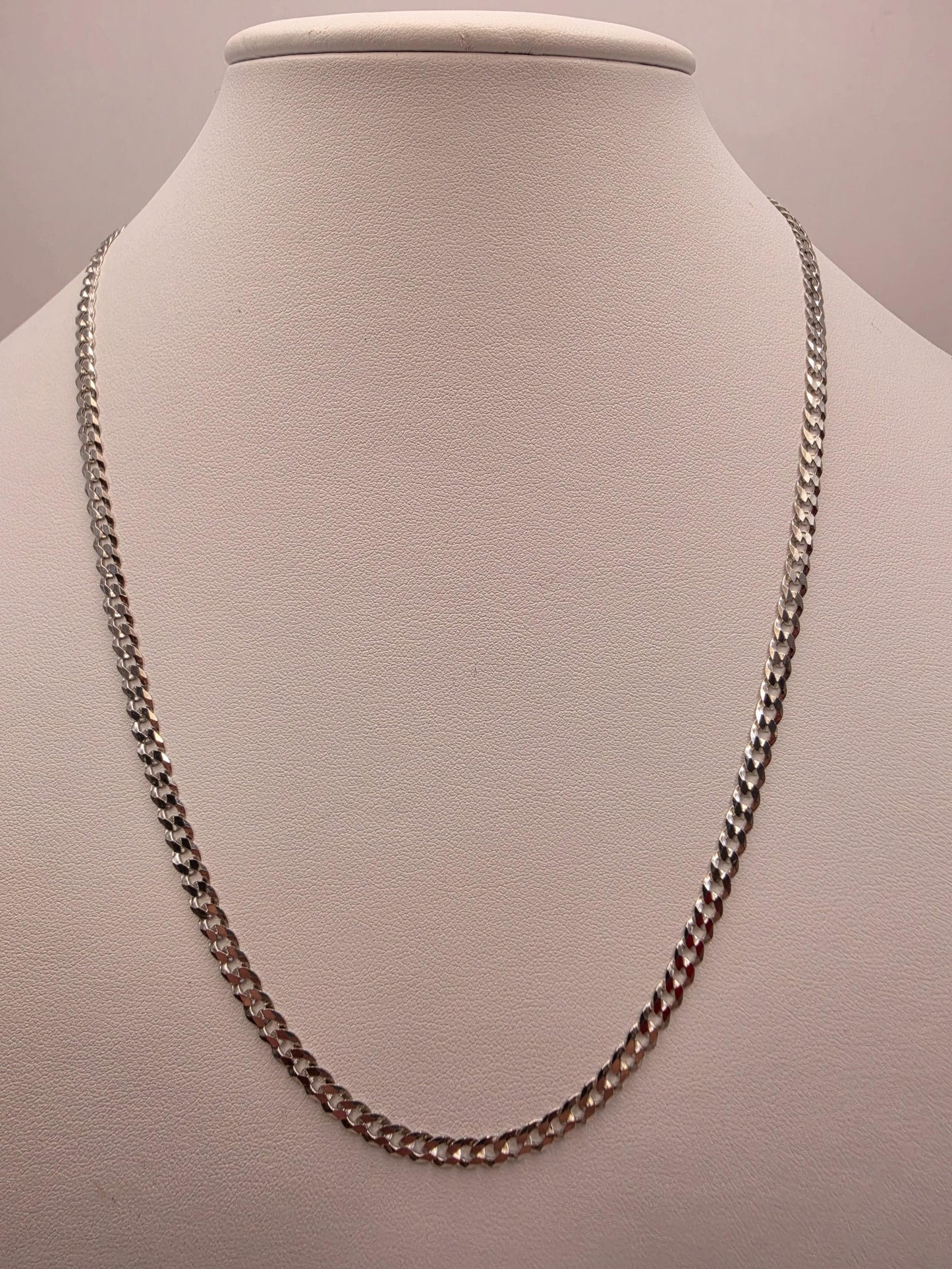 Sterling Silver Flat Curb Necklace 20" 4.5mm - view 5