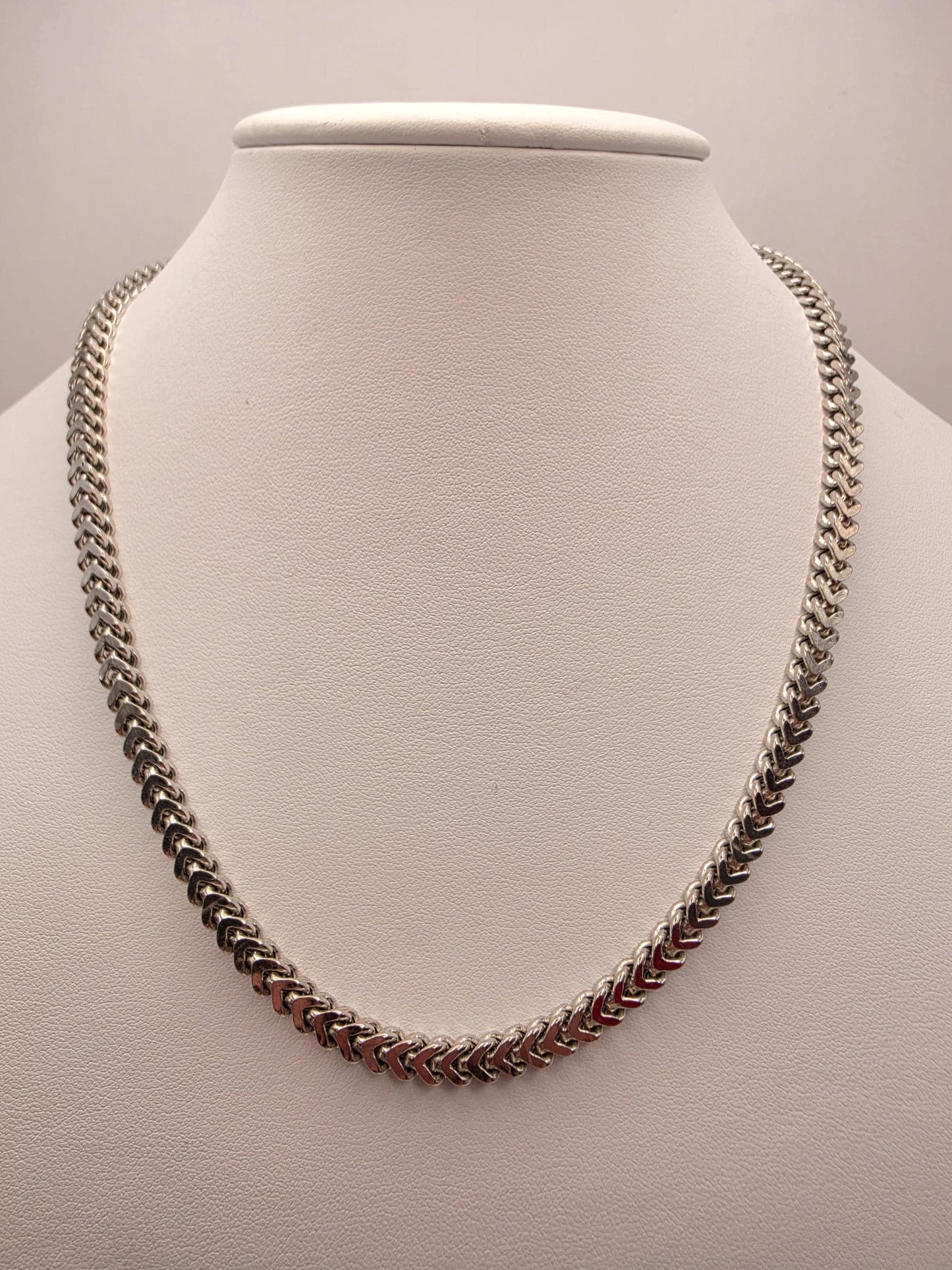 Sterling Silver Curb Necklace 18" 4.5mm - view 3