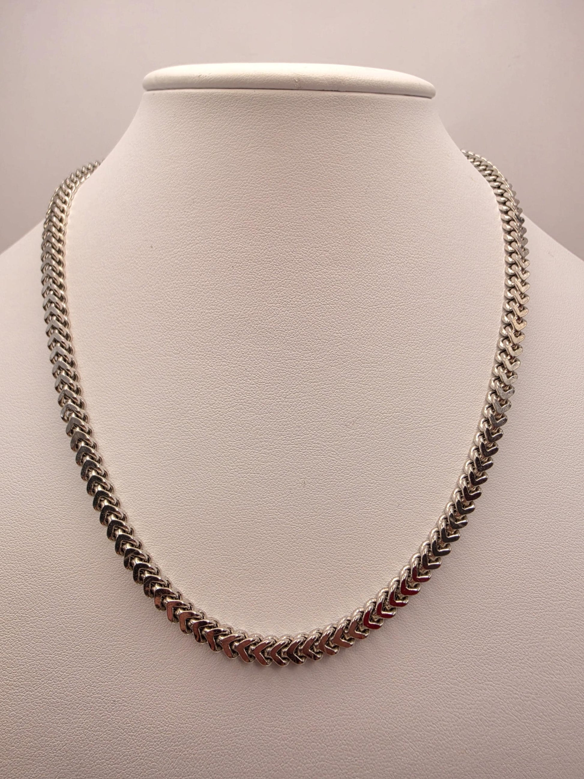 Sterling Silver Curb Necklace 18" 4.5mm - view 3