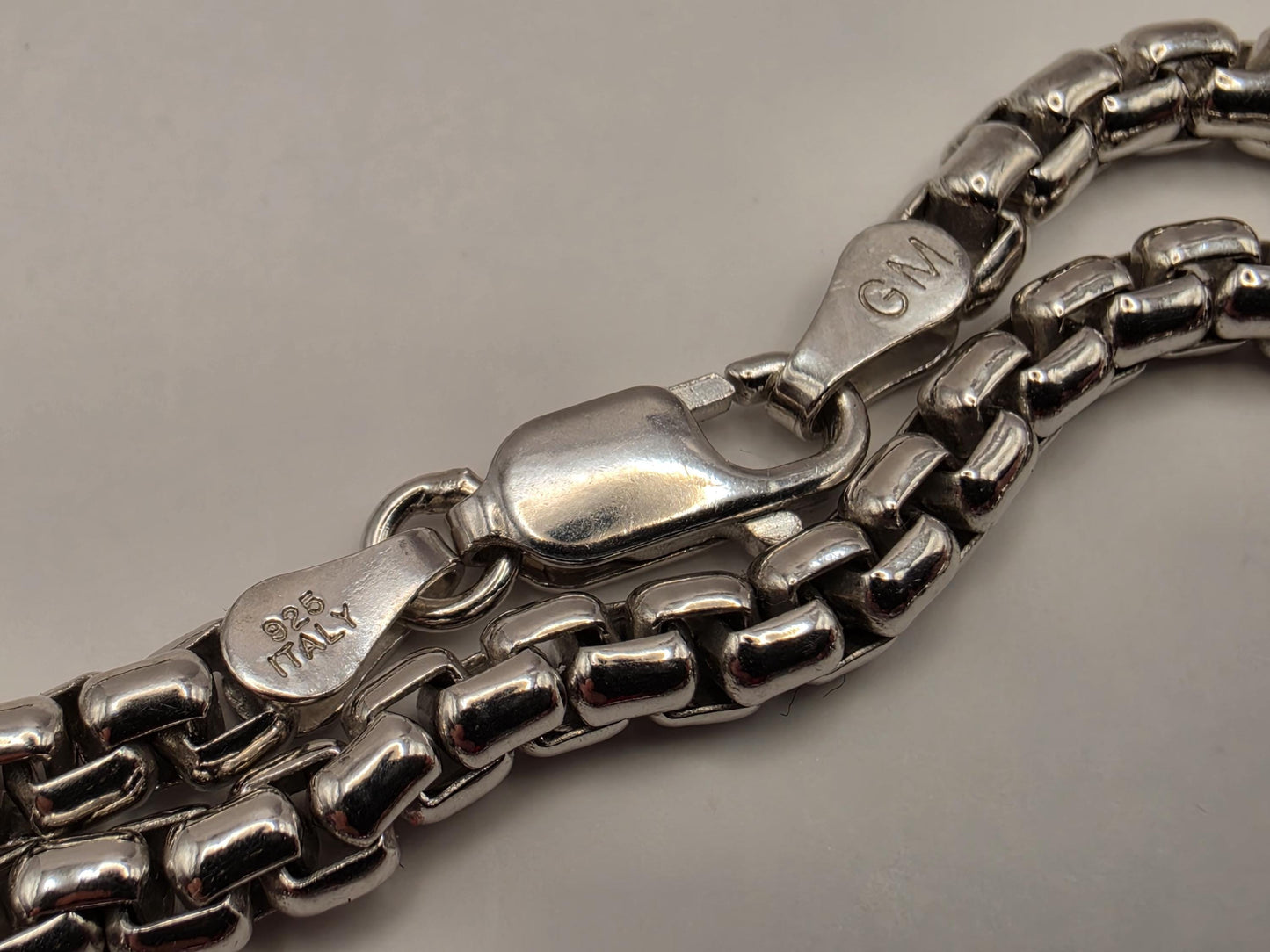 Sterling Silver Box Necklace 24" 3.75mm - view 2
